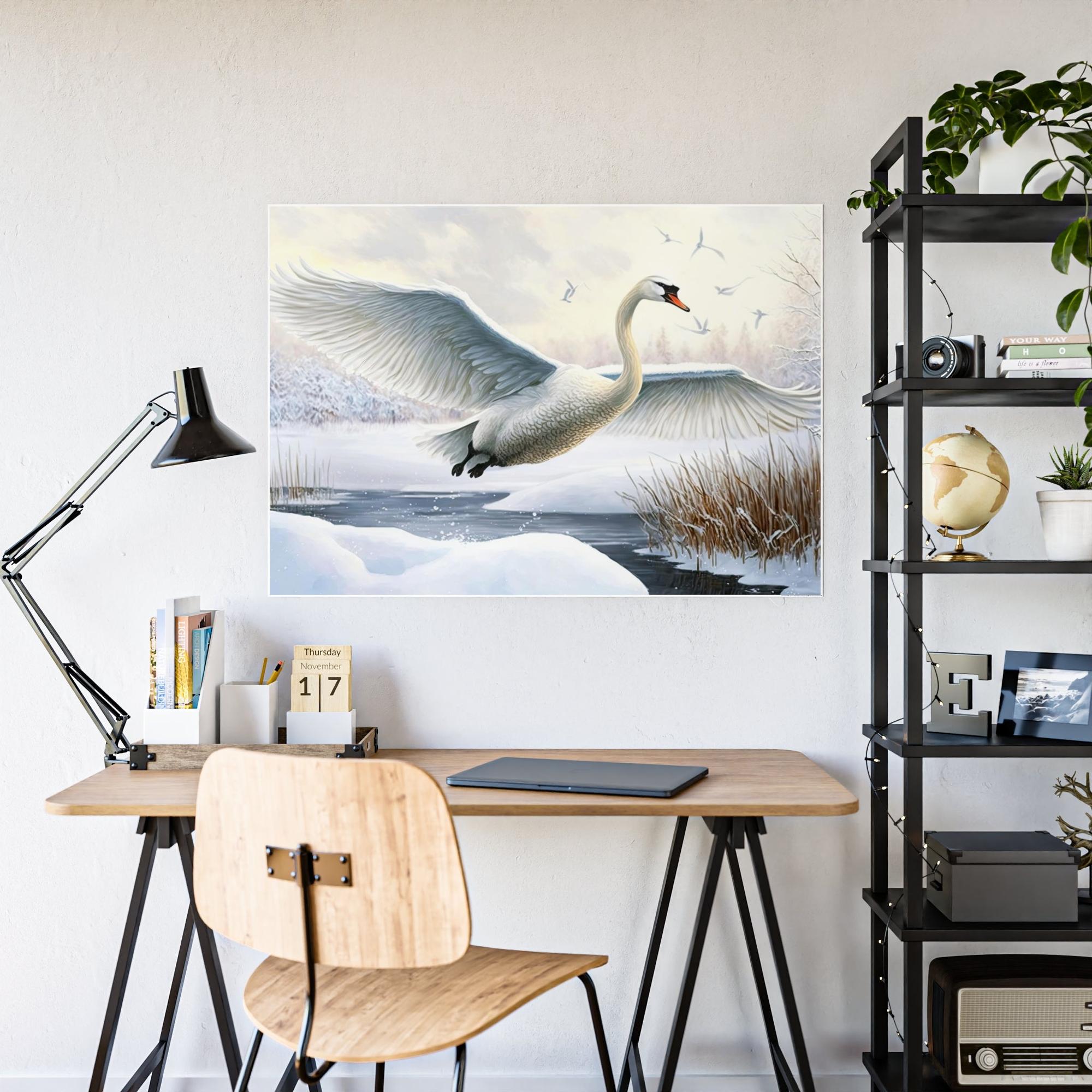 Swans The Art of Nature: Natural Canvas Print of Swans in Their Natural Habitat