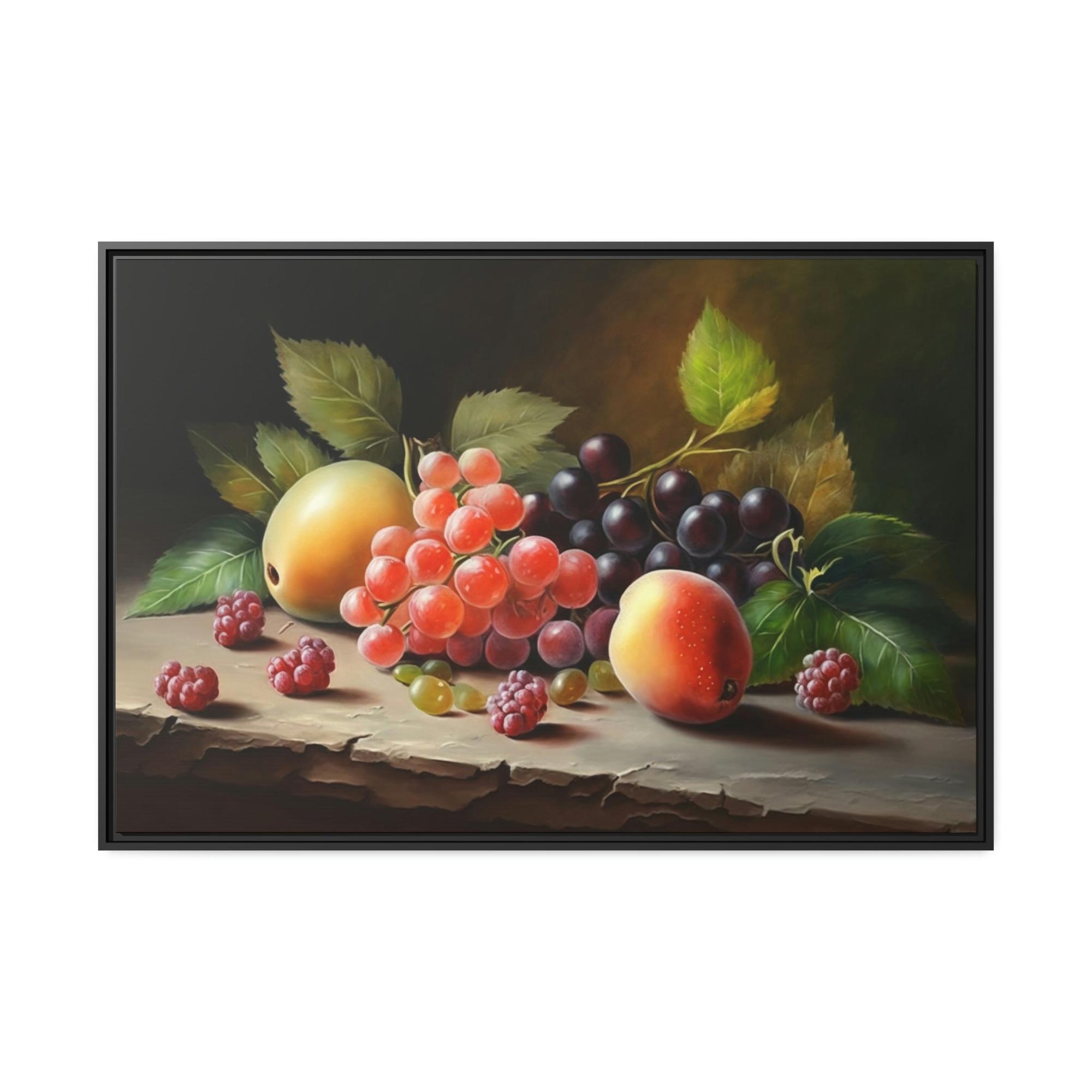 Fruits Fruity Delight: A Natural Canvas Wall Art Poster with Vibrant Fruits