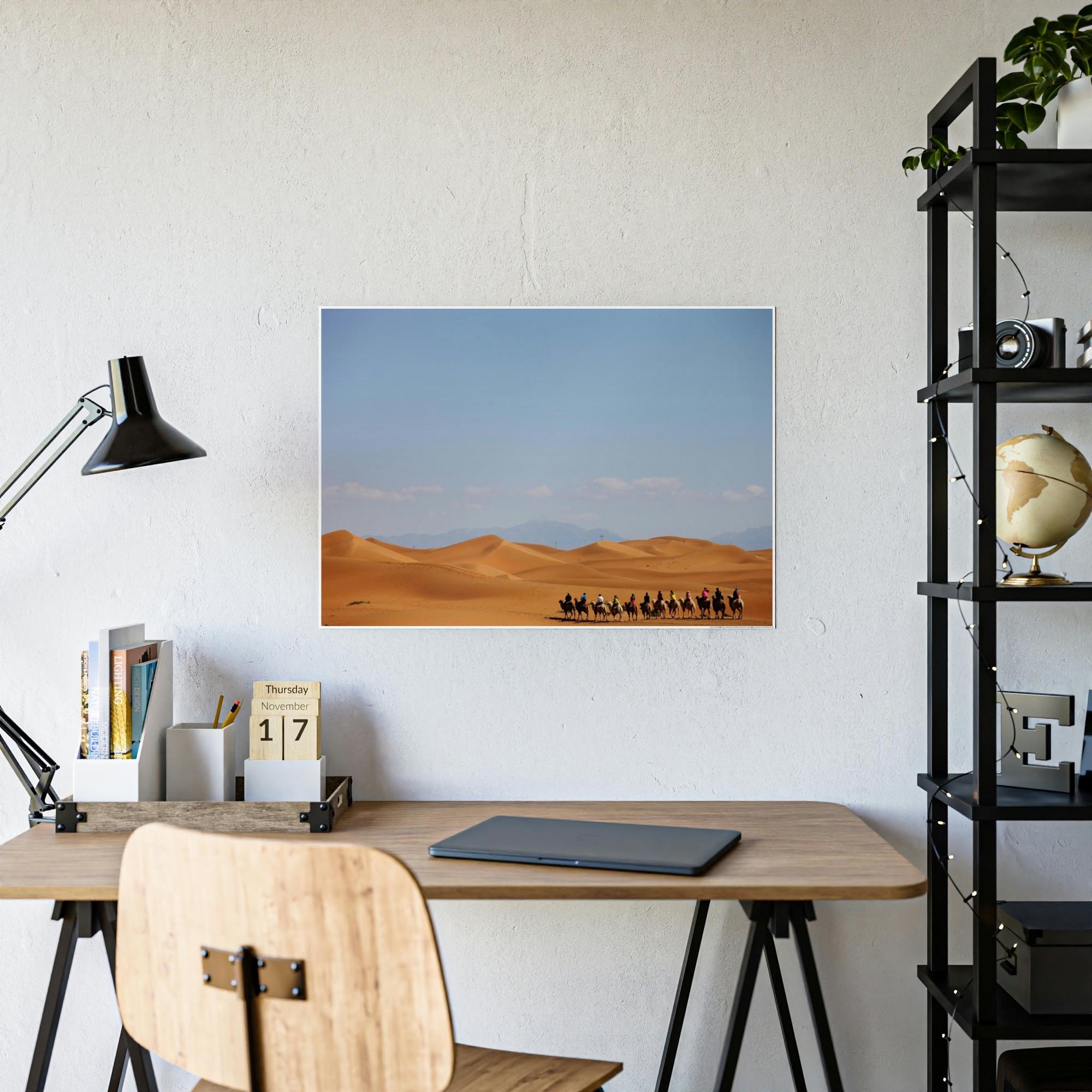 Desert Sands of Time: A Breathtaking Desert Print on Canvas & Poster for Your Art Collection