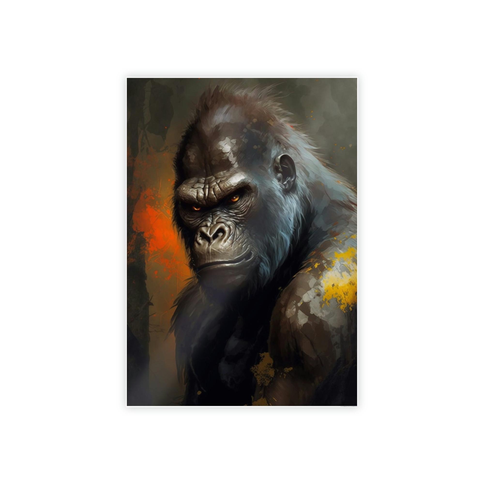 Gorillas Guardian of the Forest: Canvas Artwork of Gorilla in the Wild