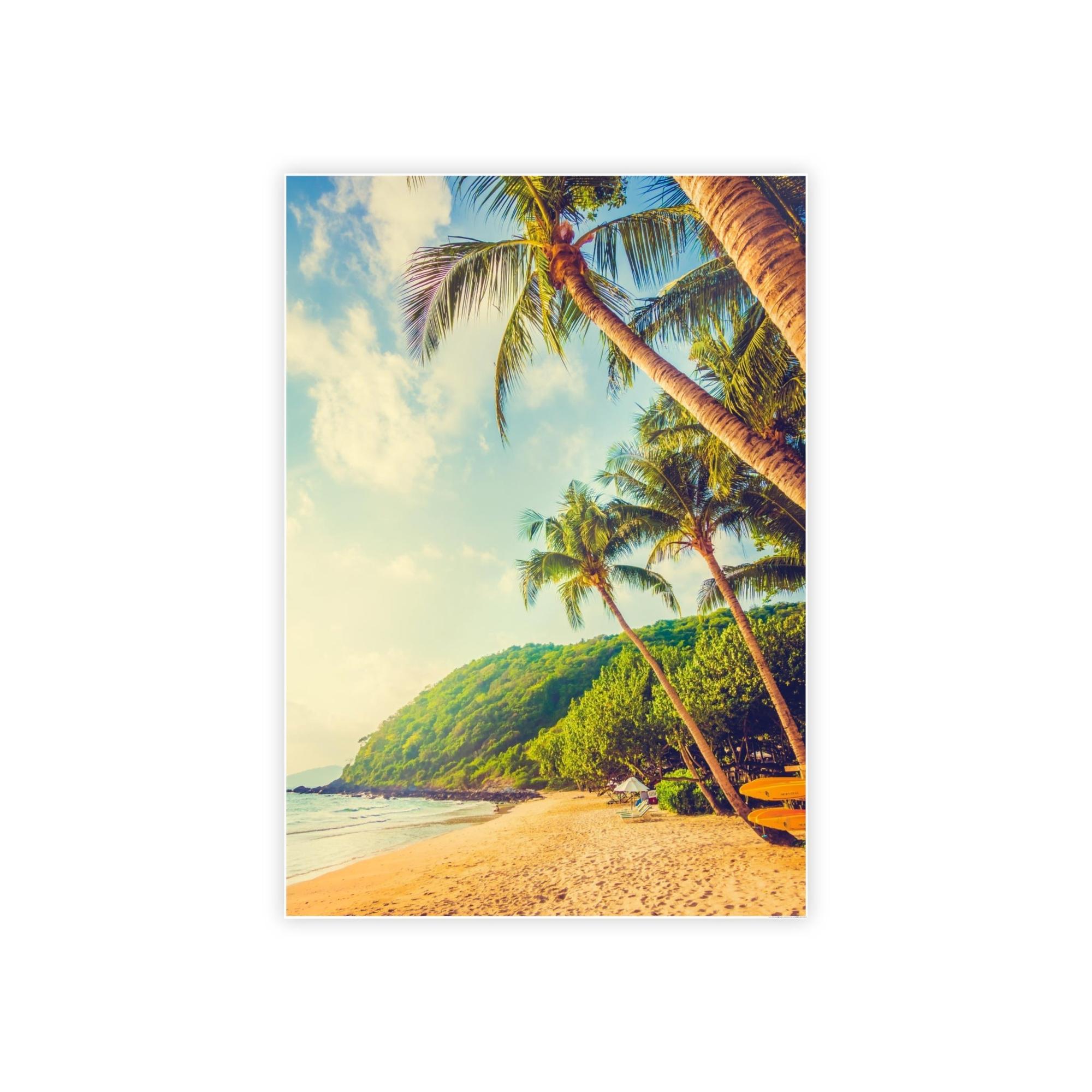Island Beach Island Adventure: Art Print of a Thrilling Beach on a Natural Canvas