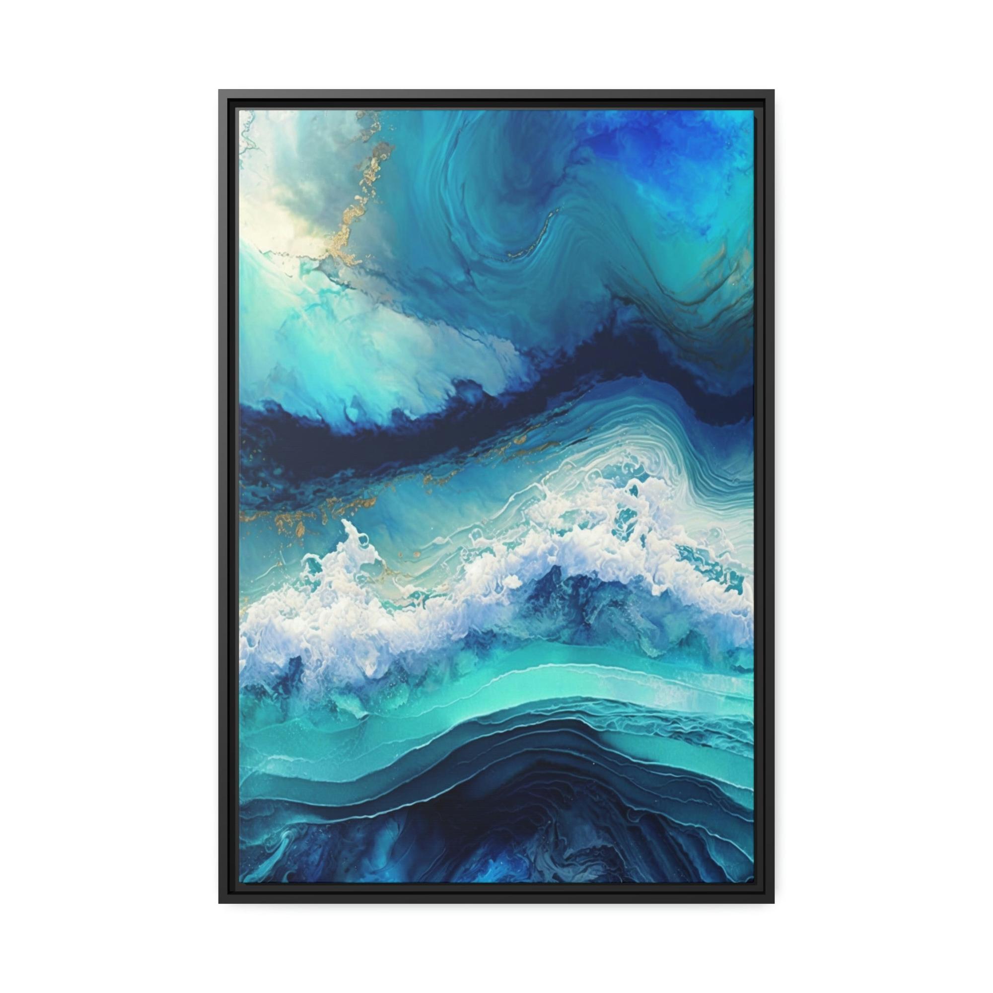undefined The Serenity of Waves: A Framed Canvas & Poster Artwork of an Ocean View