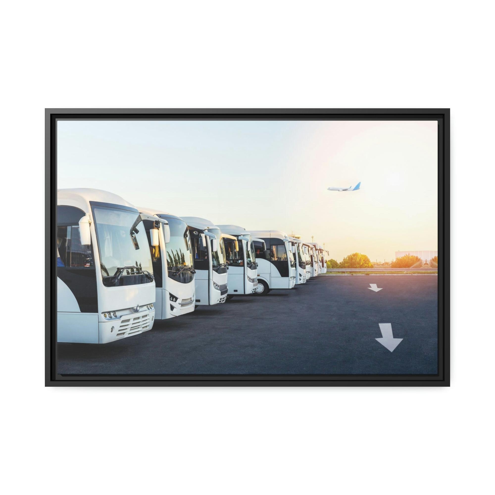 Bus Endless Adventure: Bus Framed Canvas for Travel Enthusiasts
