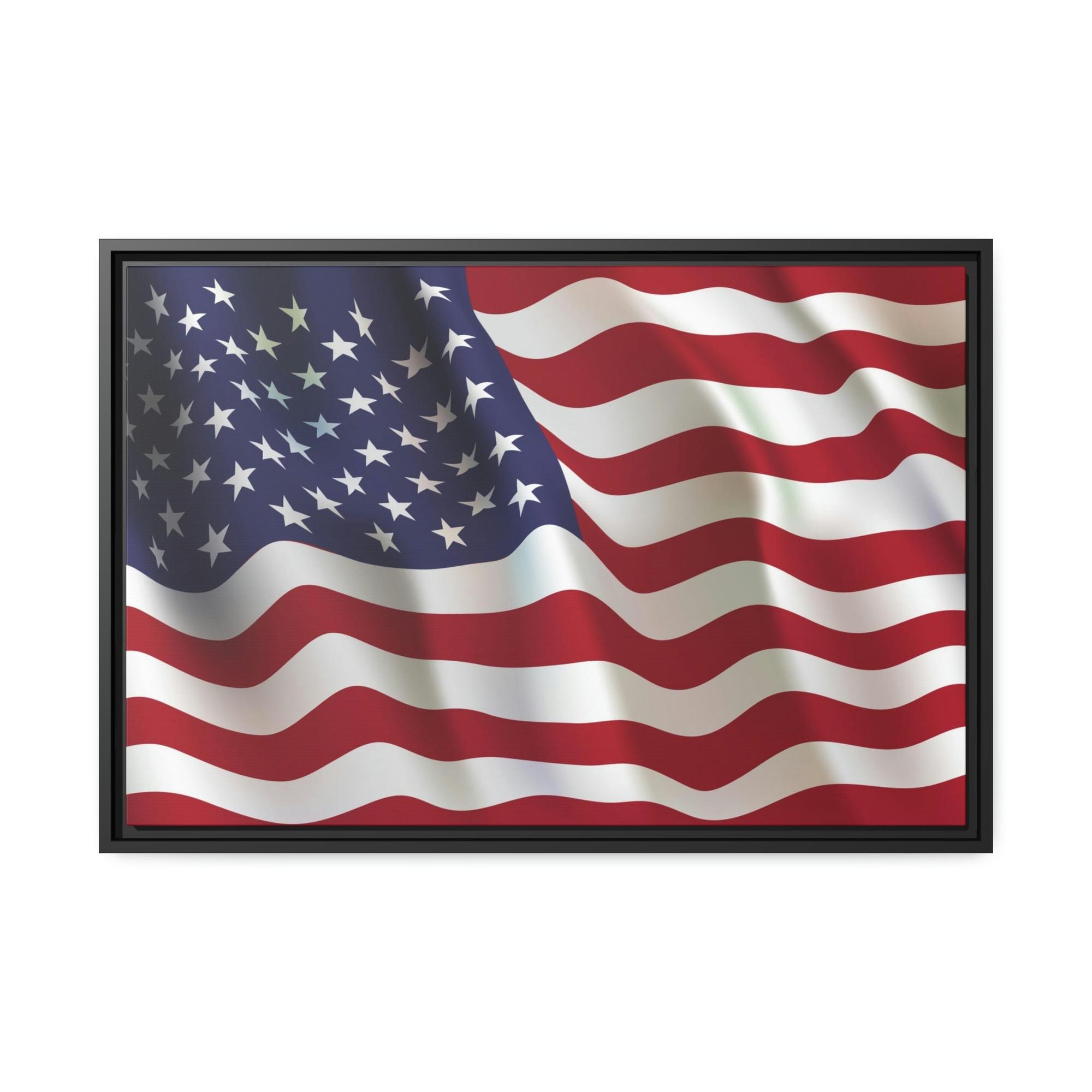 American Flag Patriotism at Its Finest: Canvas Print of the American Flag