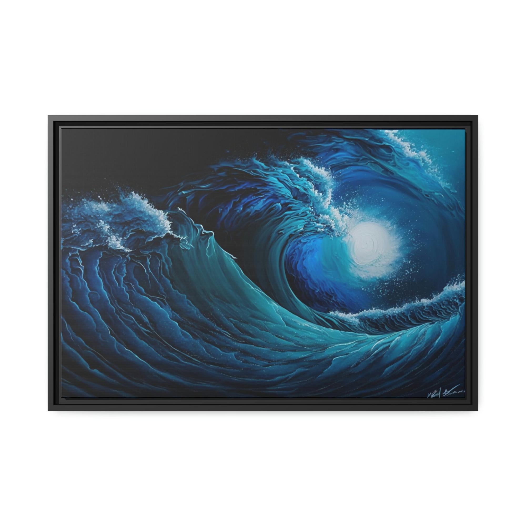 undefined Blue Lagoon Escape: Stunning Art for Your Walls in Framed Canvas or Print on Canvas