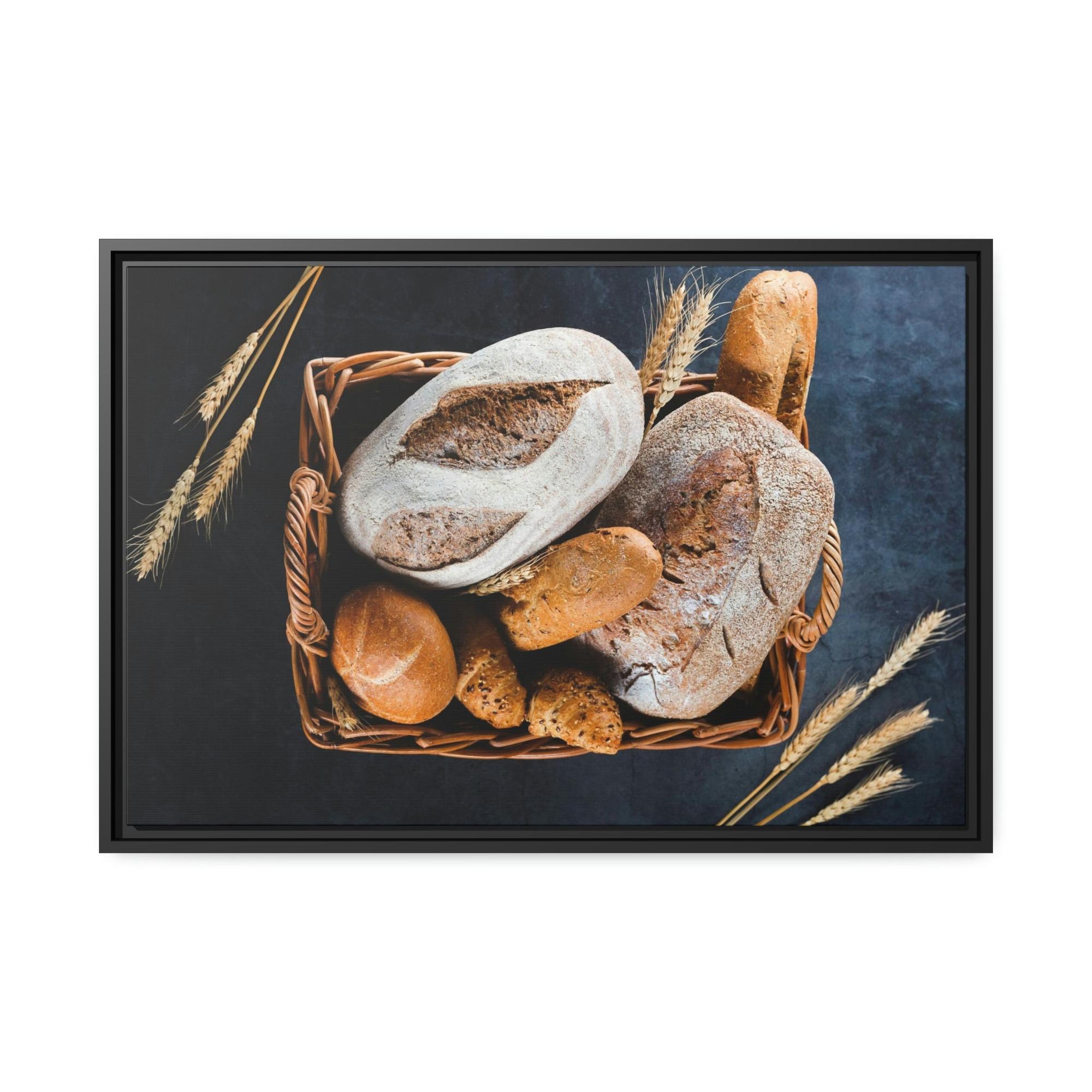 undefined Rustic Bakery Delight: Natural Canvas and Poster with Freshly Baked Bread Art