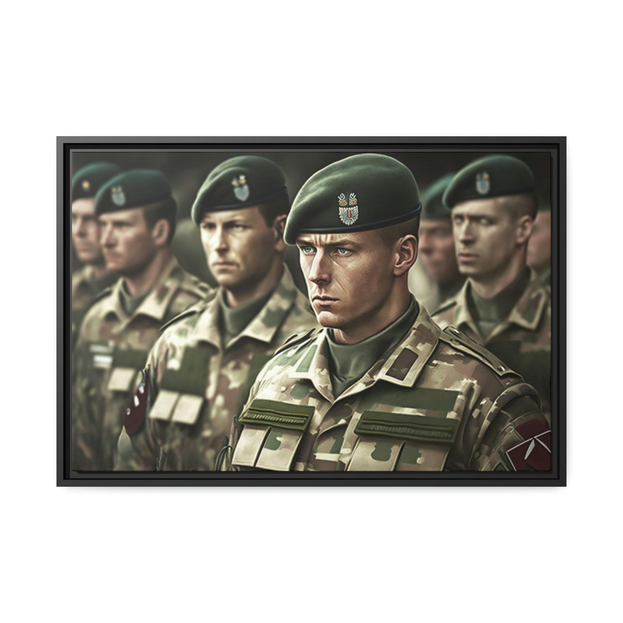 Army The Elite Forces: Stunning Depiction of Army Men on Framed Canvas