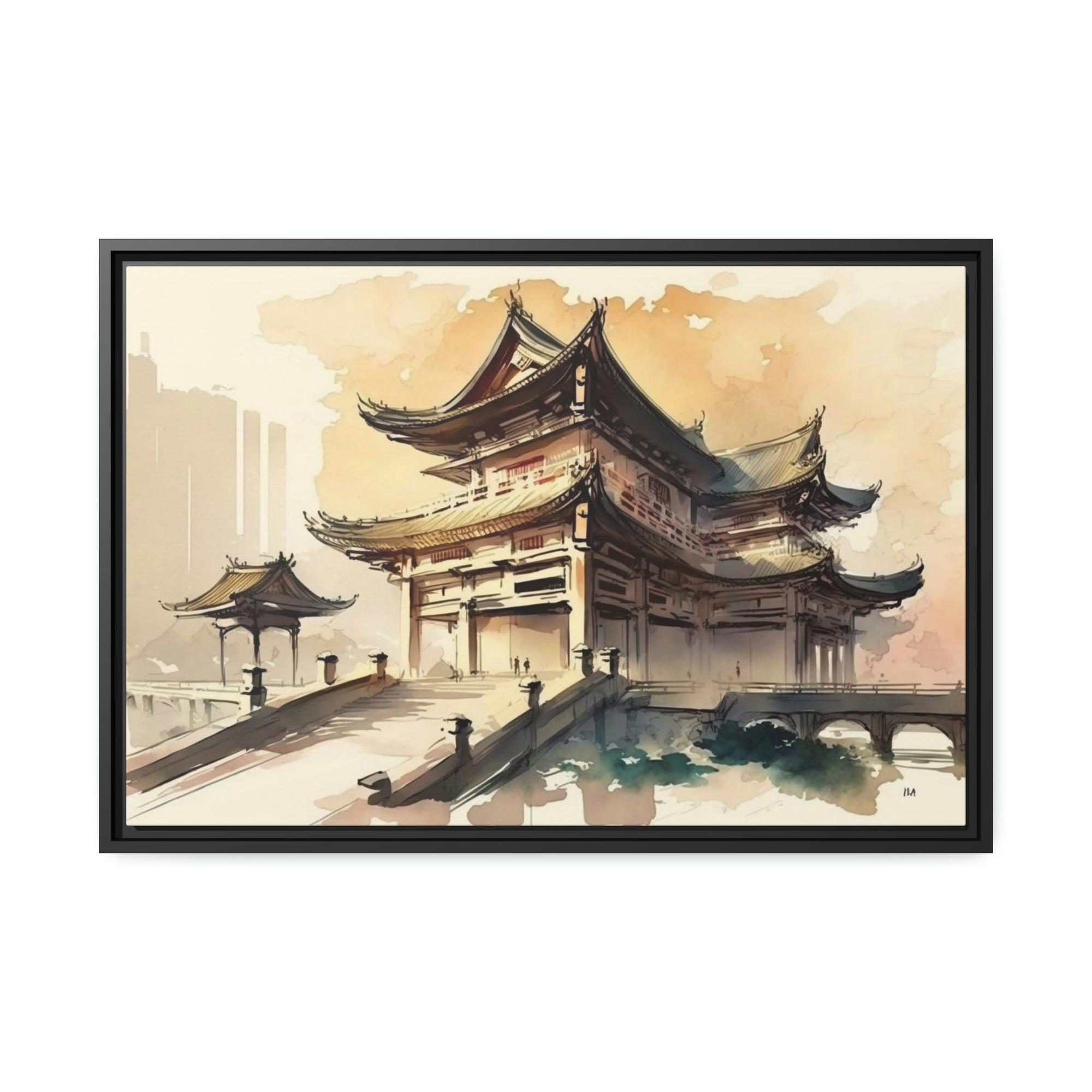 undefined Asian Aesthetics: A Modern Twist on Traditional Art on Framed Poster & Canvas