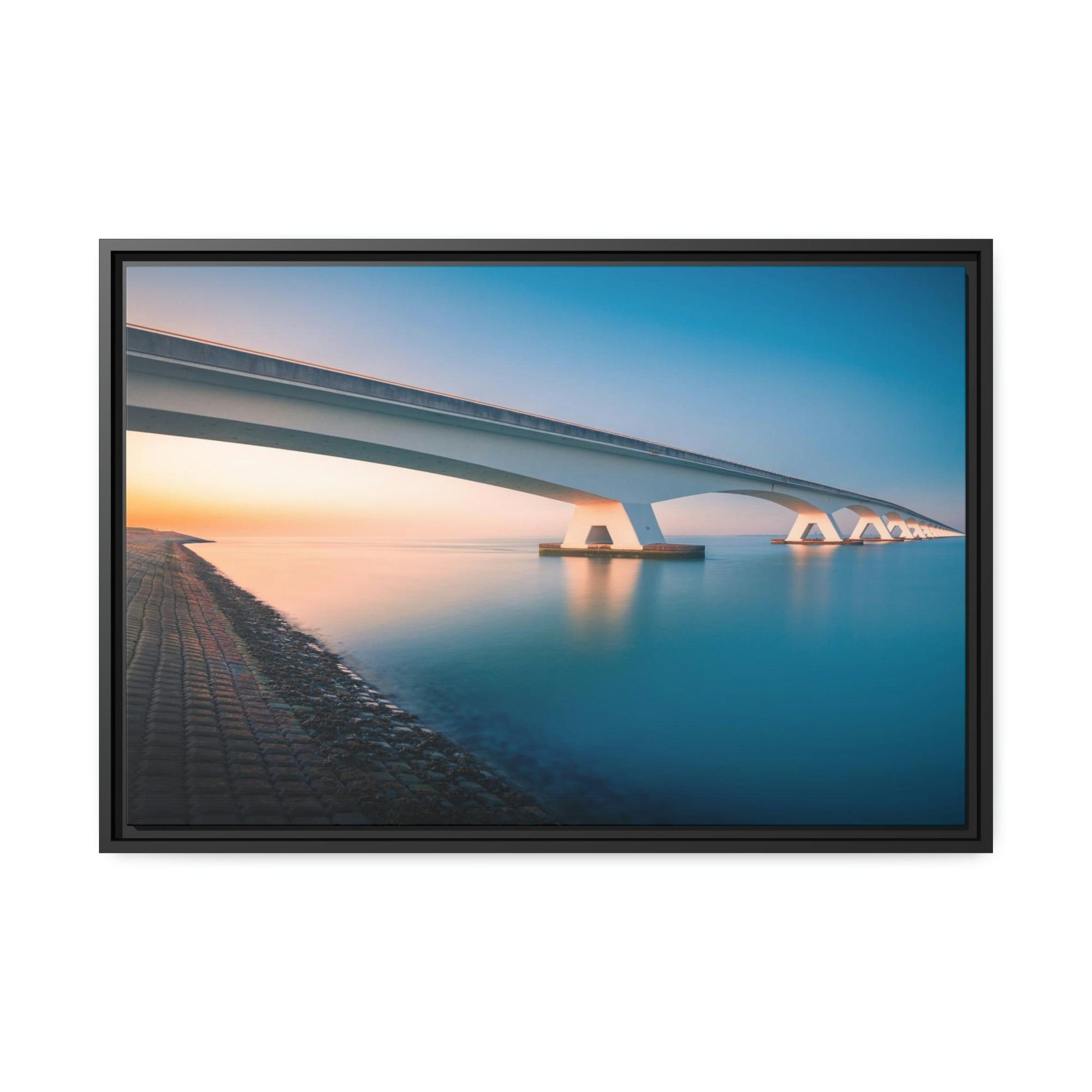 Bridge Golden Hour on the Bridge: Wall Art and Print on Canvas