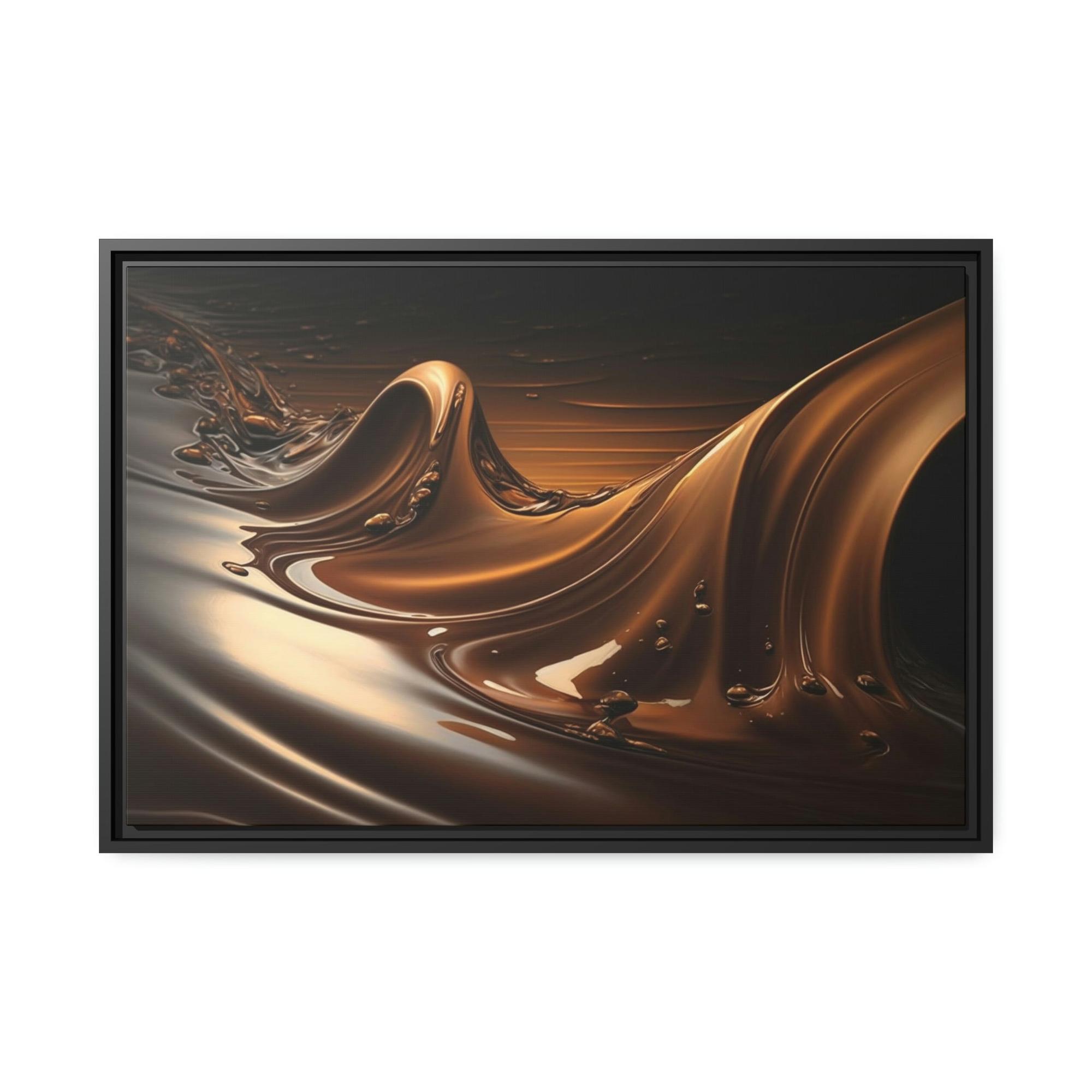 Brown Chocolate Delight: Delicious Brown Canvas Print to Hang in Your Kitchen