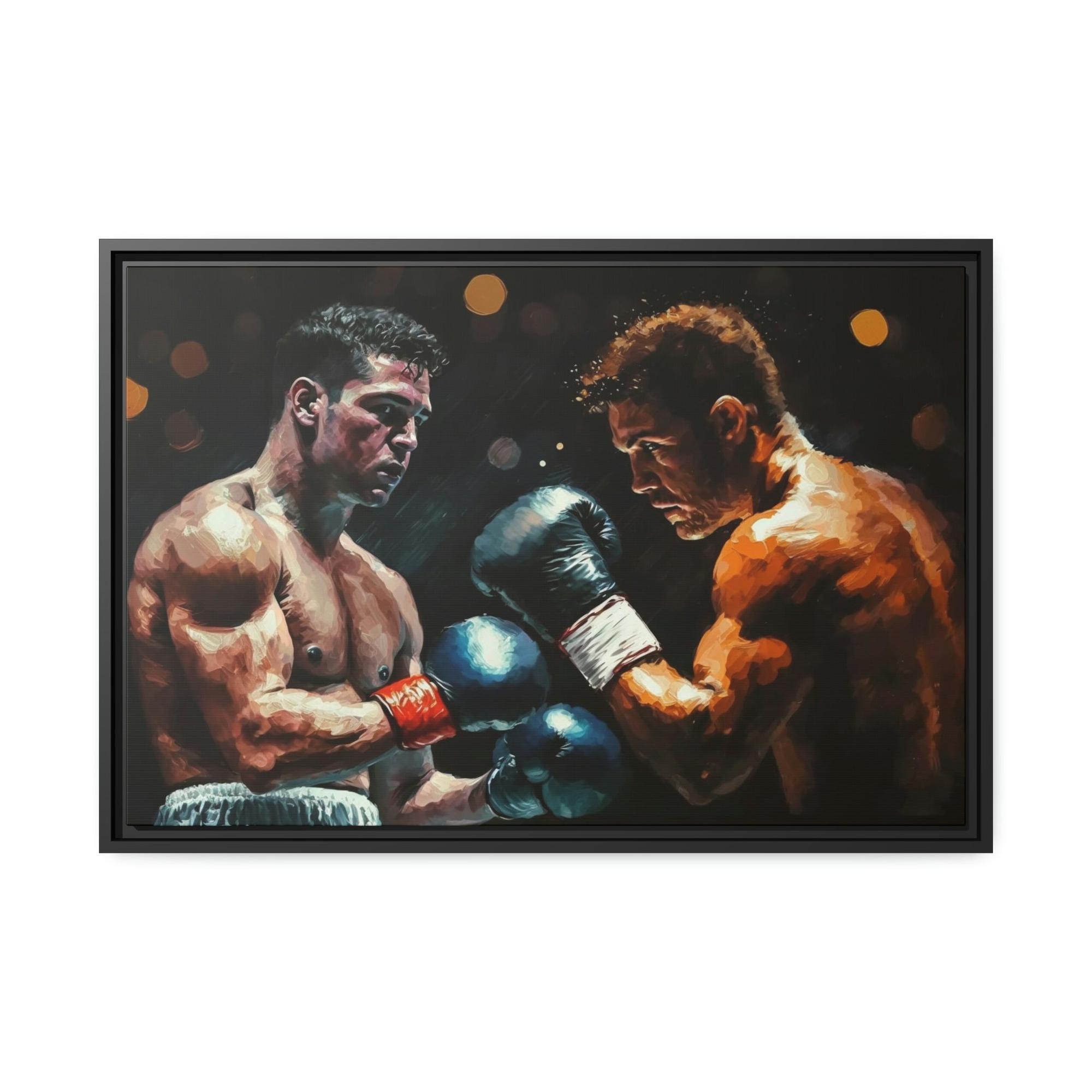 undefined Boxing Power: Framed Canvas and Print with Powerful Boxing Art