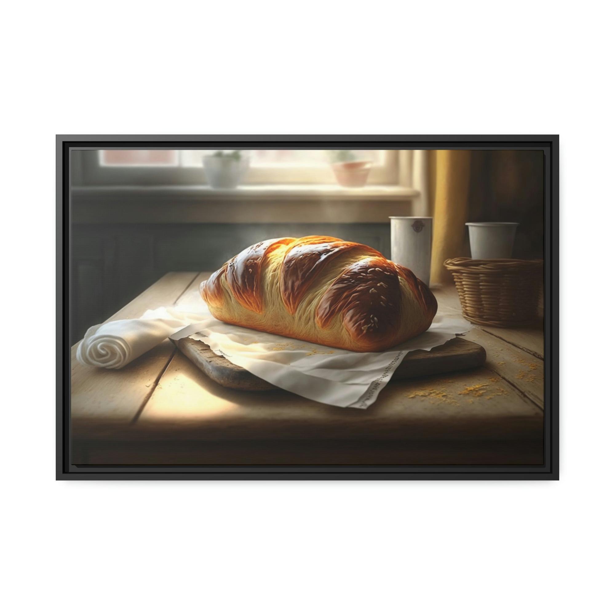 Bread Fresh Bread Vibes: Art and Canvas Print for Home and Kitchen Decoration