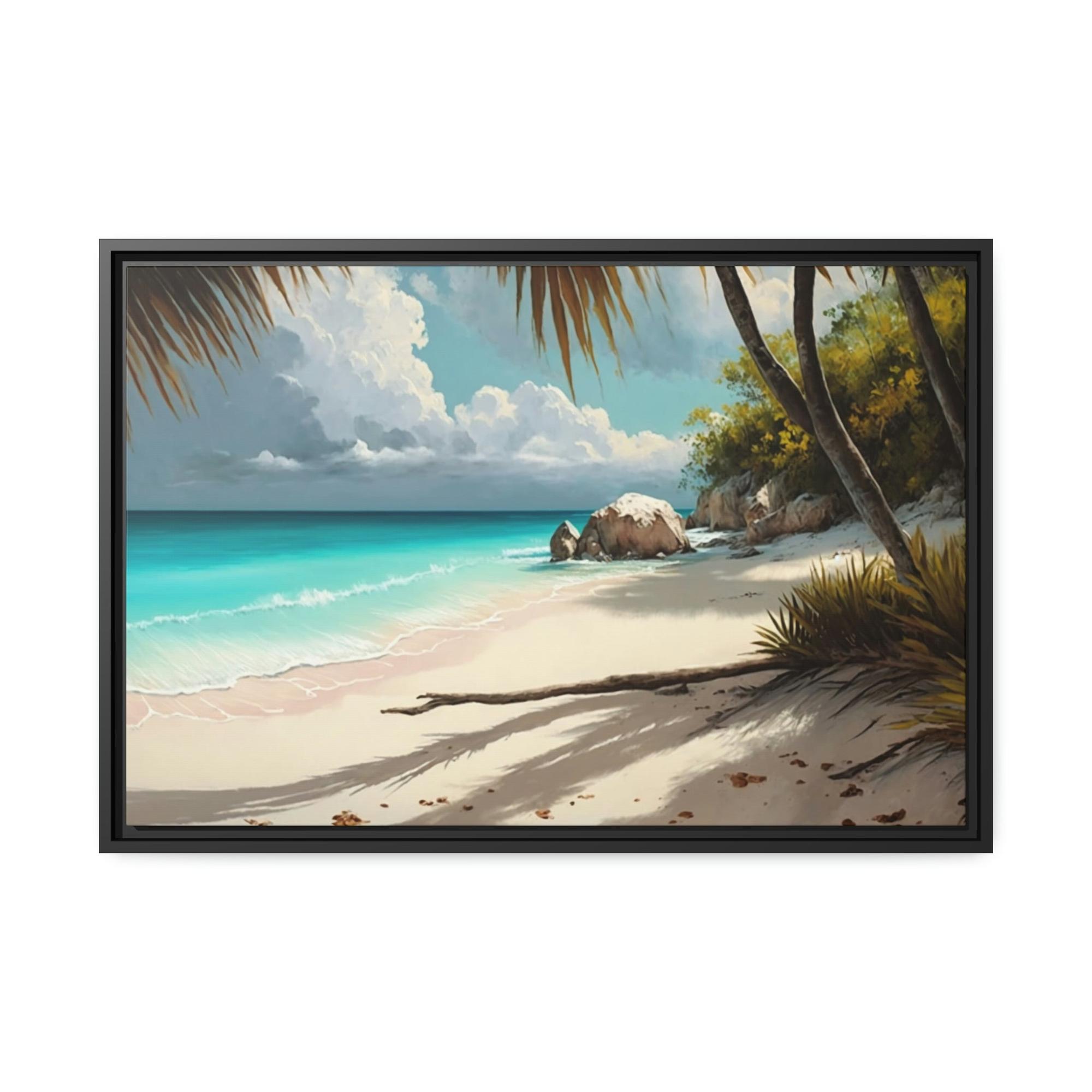 Caribbean Beach Serene Beach Vibes: Natural Canvas and Art Prints of Caribbean Beaches