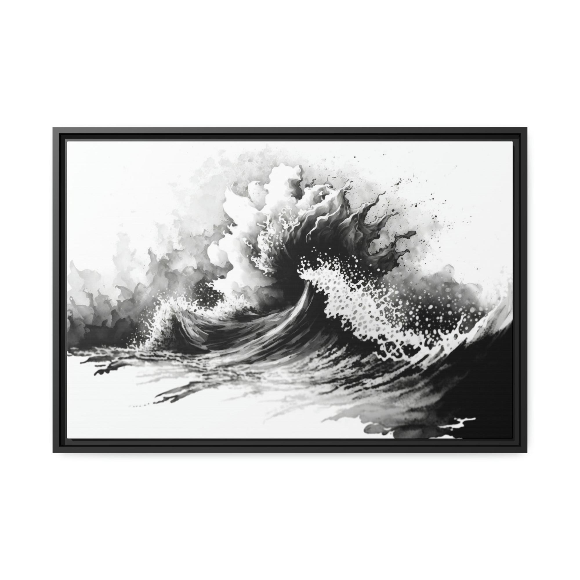 Black White The Beauty of Contrast: Black and White Art on Framed Canvas