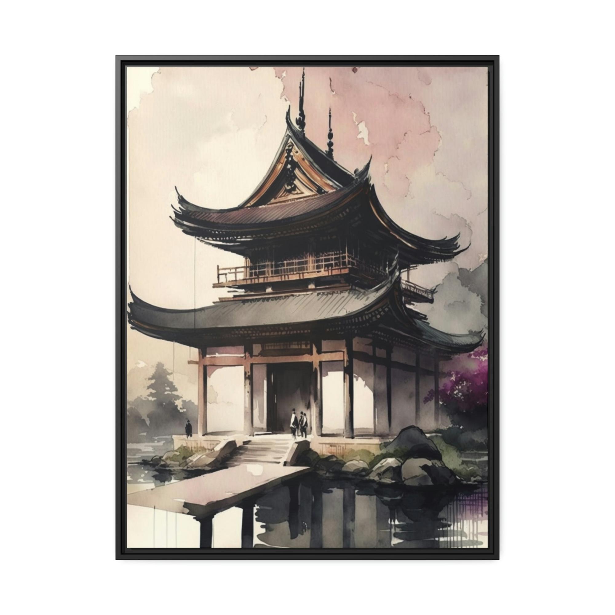 Army The Spirit of Asia: Abstract Art on Natural Canvas & Poster