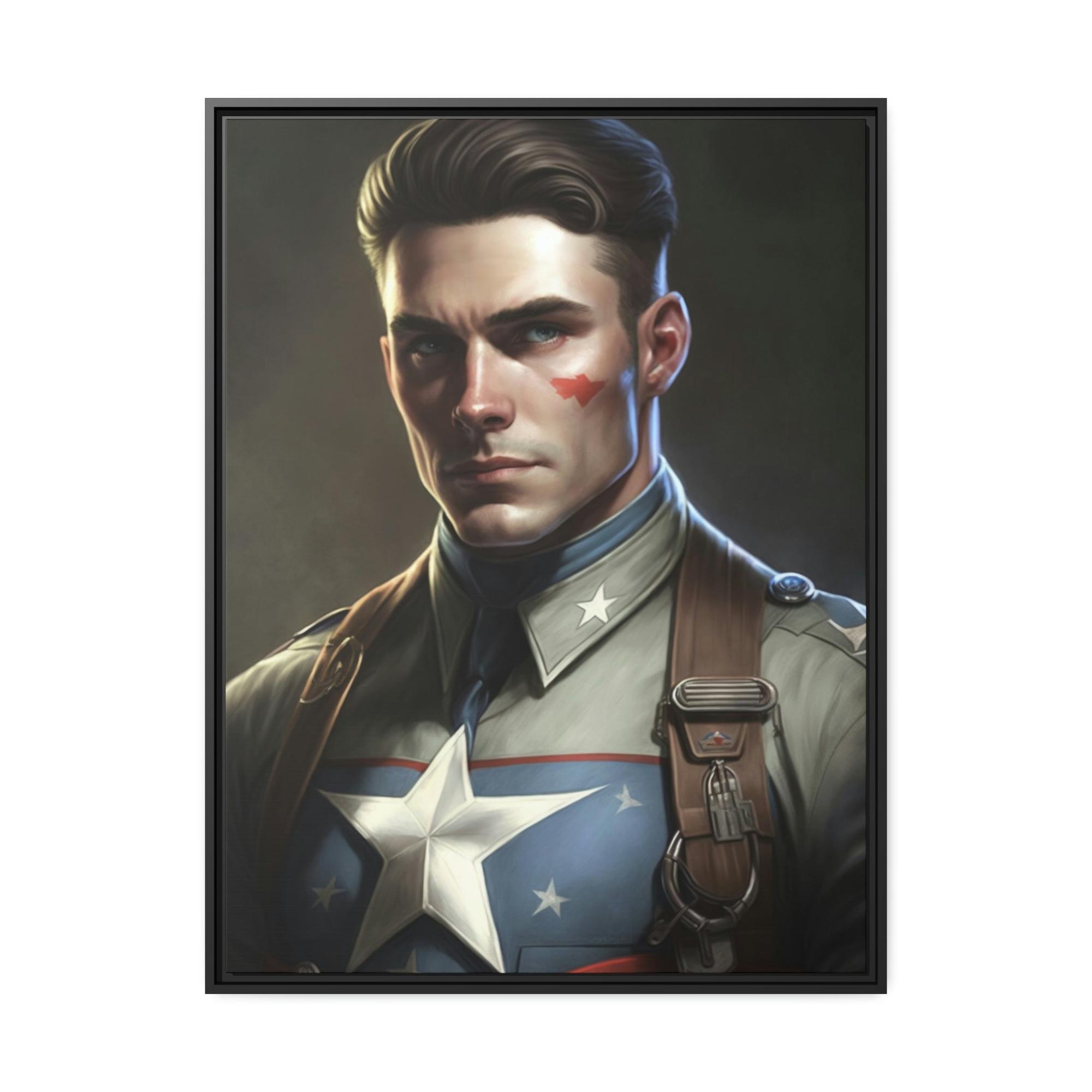 Captain America Marvelous Art: Captain America Print on Canvas and Wall Art Decor