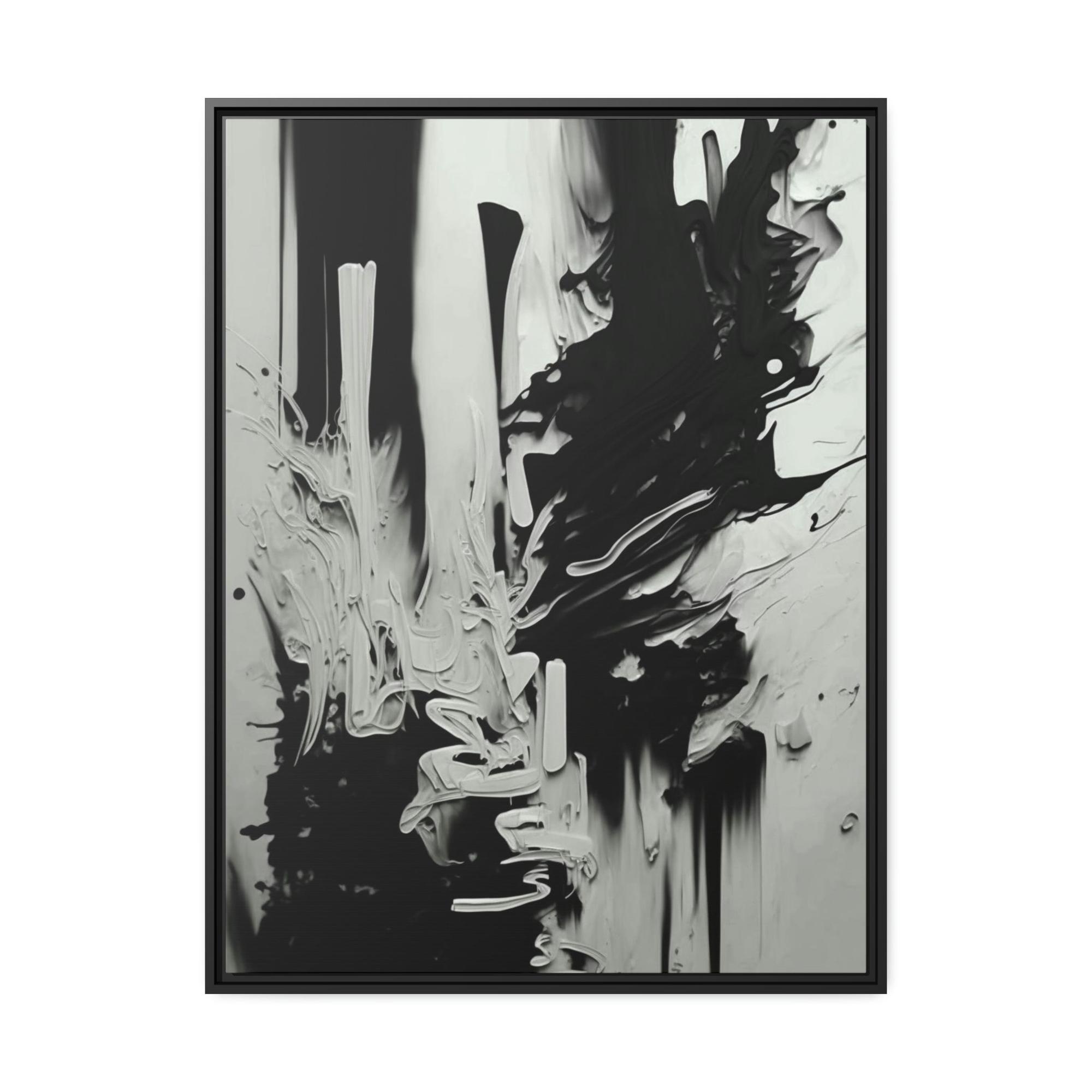 Black&White Abstract Art The Shadow's Dance: A Natural Canvas & Poster Painting of Abstract Shapes and Shadows