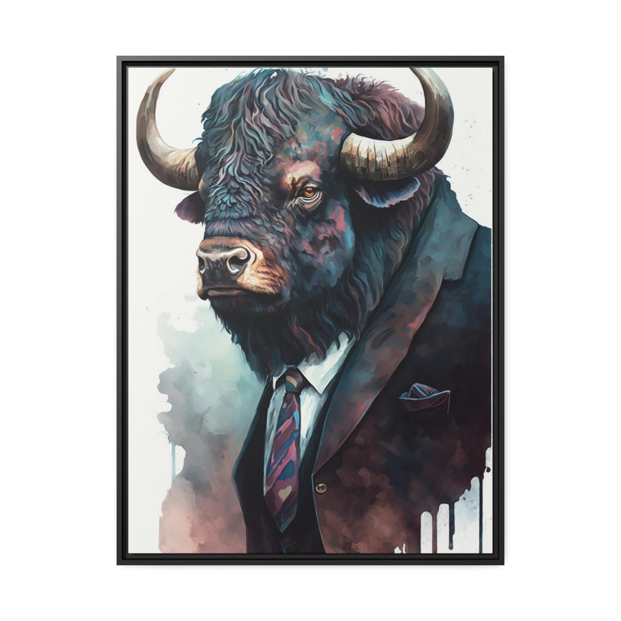 Buffalos A Quiet Moment with the Buffalo: A Captivating Canvas & Poster Print for Your Bedroom