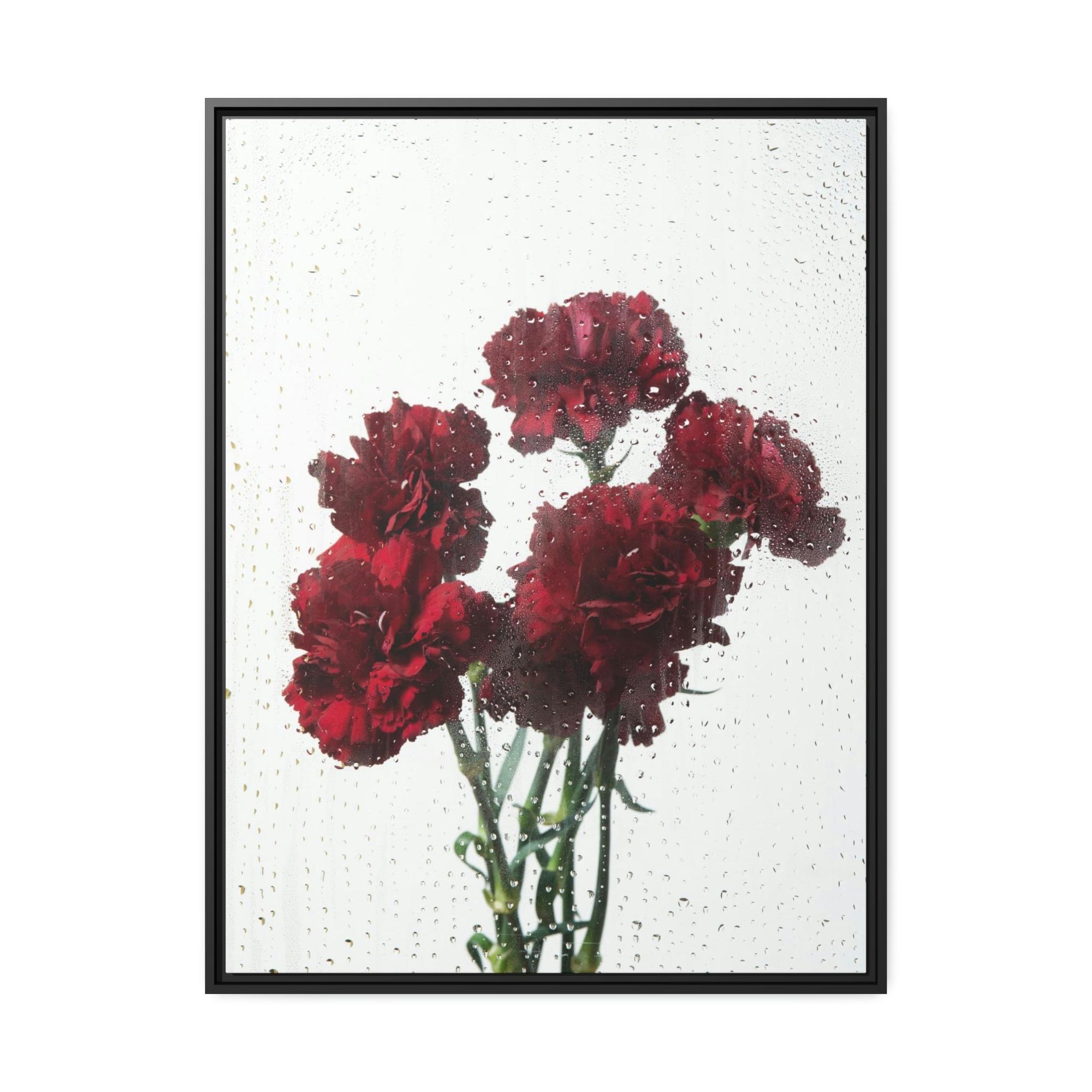 Caribbean Beach Timeless Charm: Carnations Art on Natural Canvas and Wall Art Prints for Your Home Decor