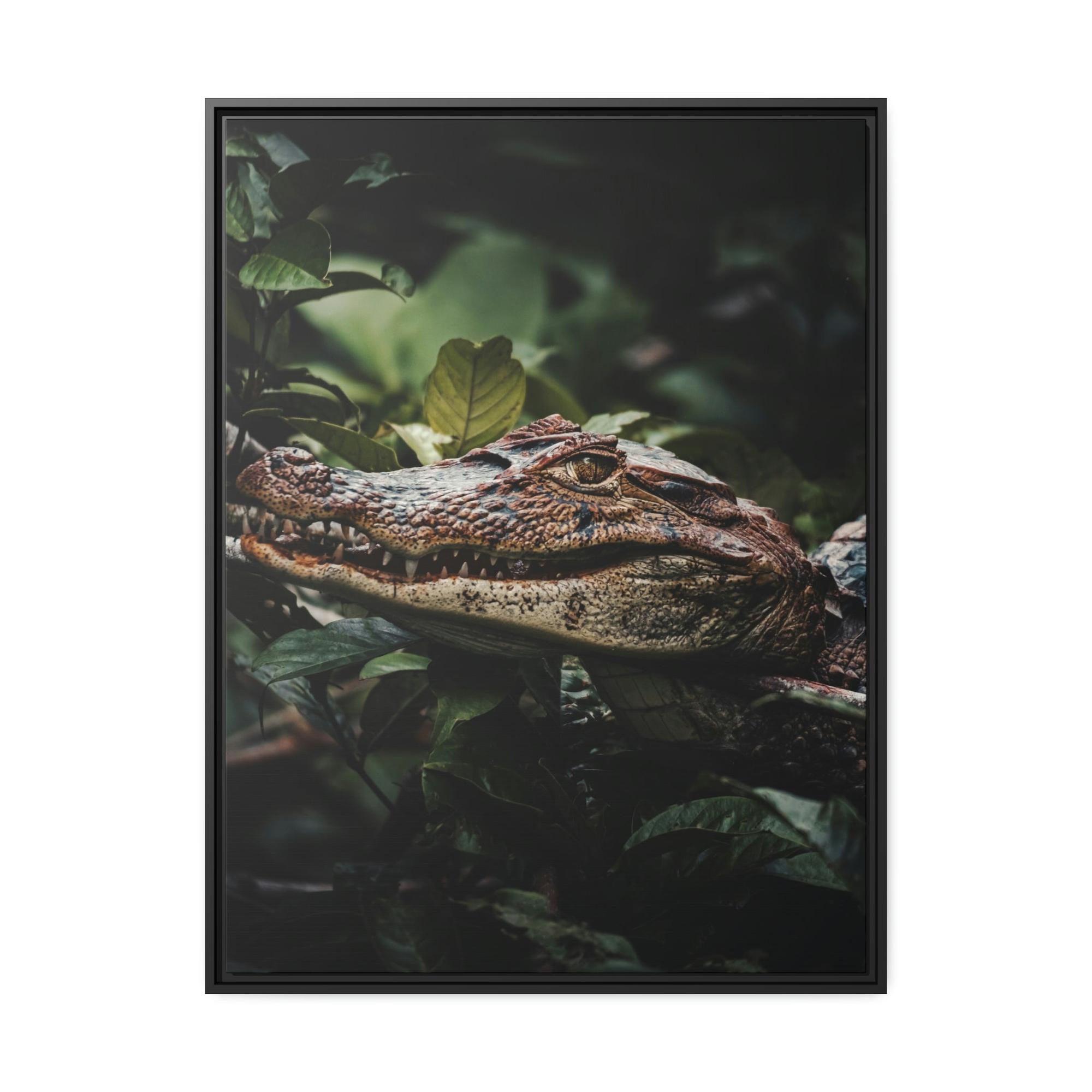 Alligators Jungle King: Alligator Canvas Painting for a Fierce Home Decor