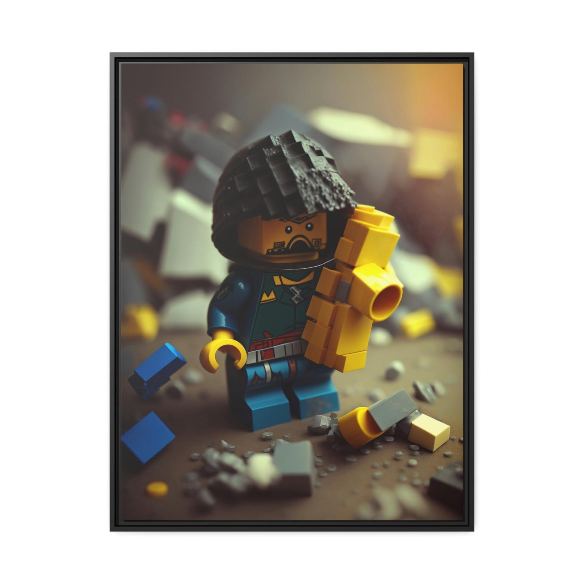 undefined Creative Construction: Framed Canvas and Print of Lego Sculptures