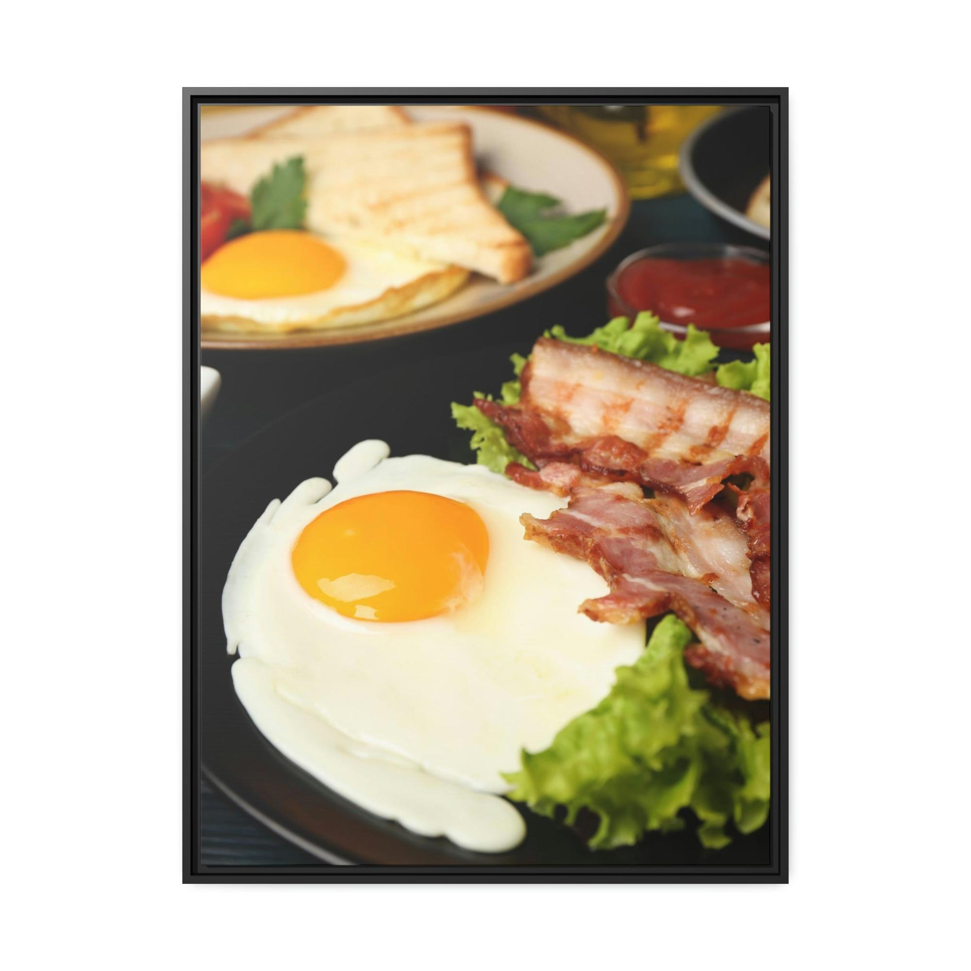 Breakfast Breakfast Bliss: Canvas Print of a Relaxing Morning Moment
