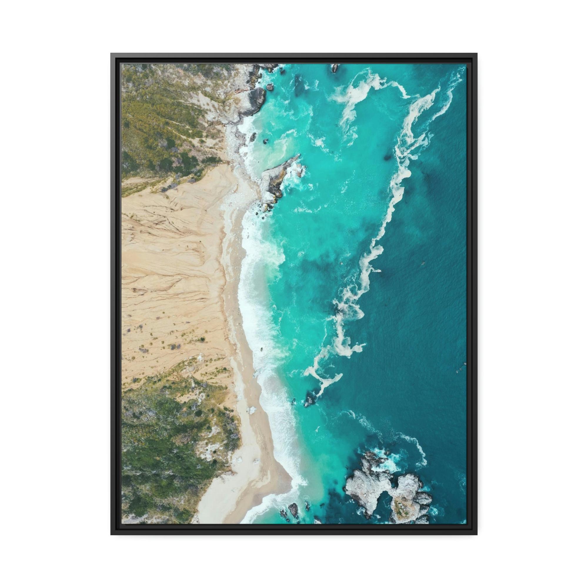 Island Beach Ocean Paradise: Art Print of a Breathtaking Island Beach on a Natural Canvas & Poster