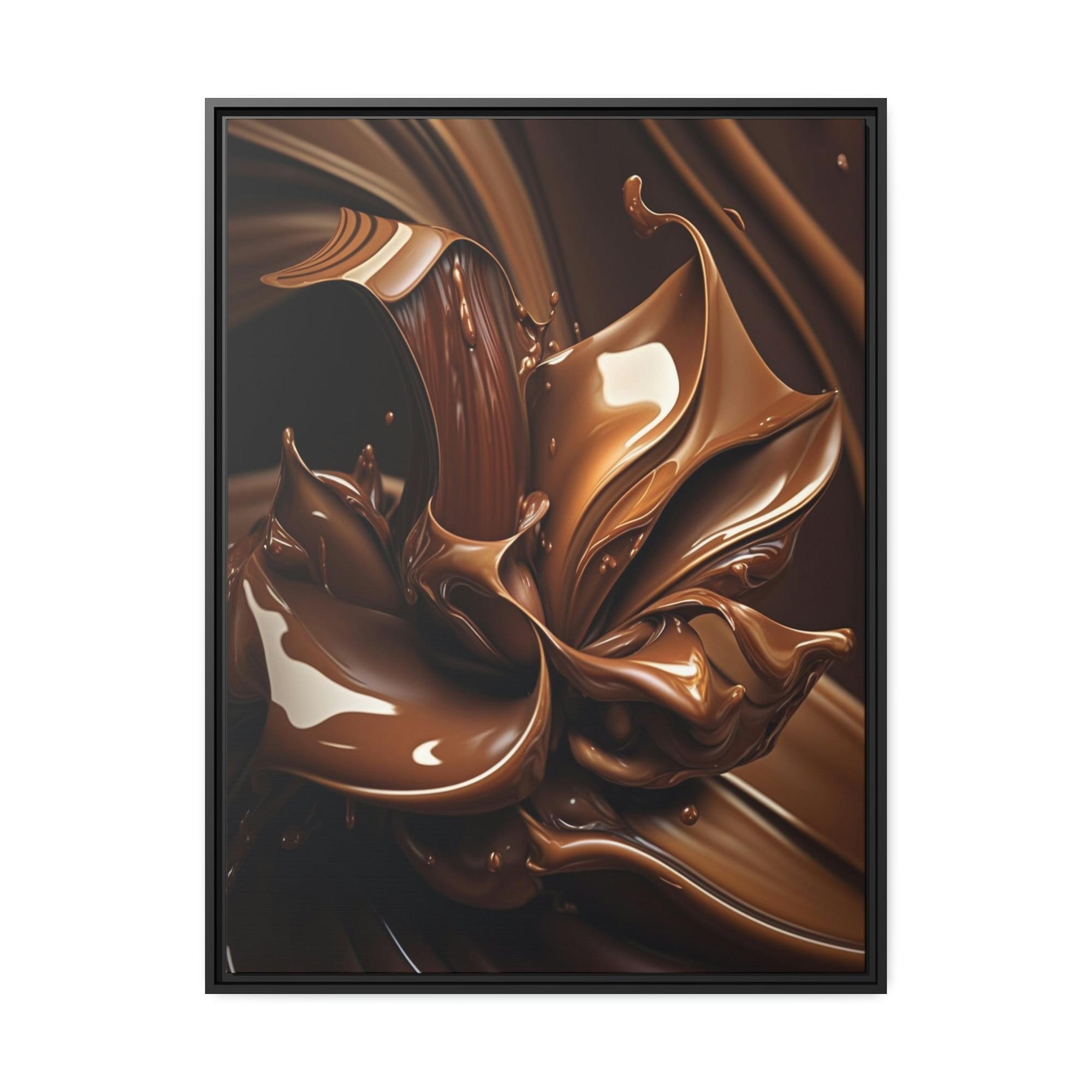 Brown Bold and Beautiful: A Brown and Black Abstract Art Print on Canvas