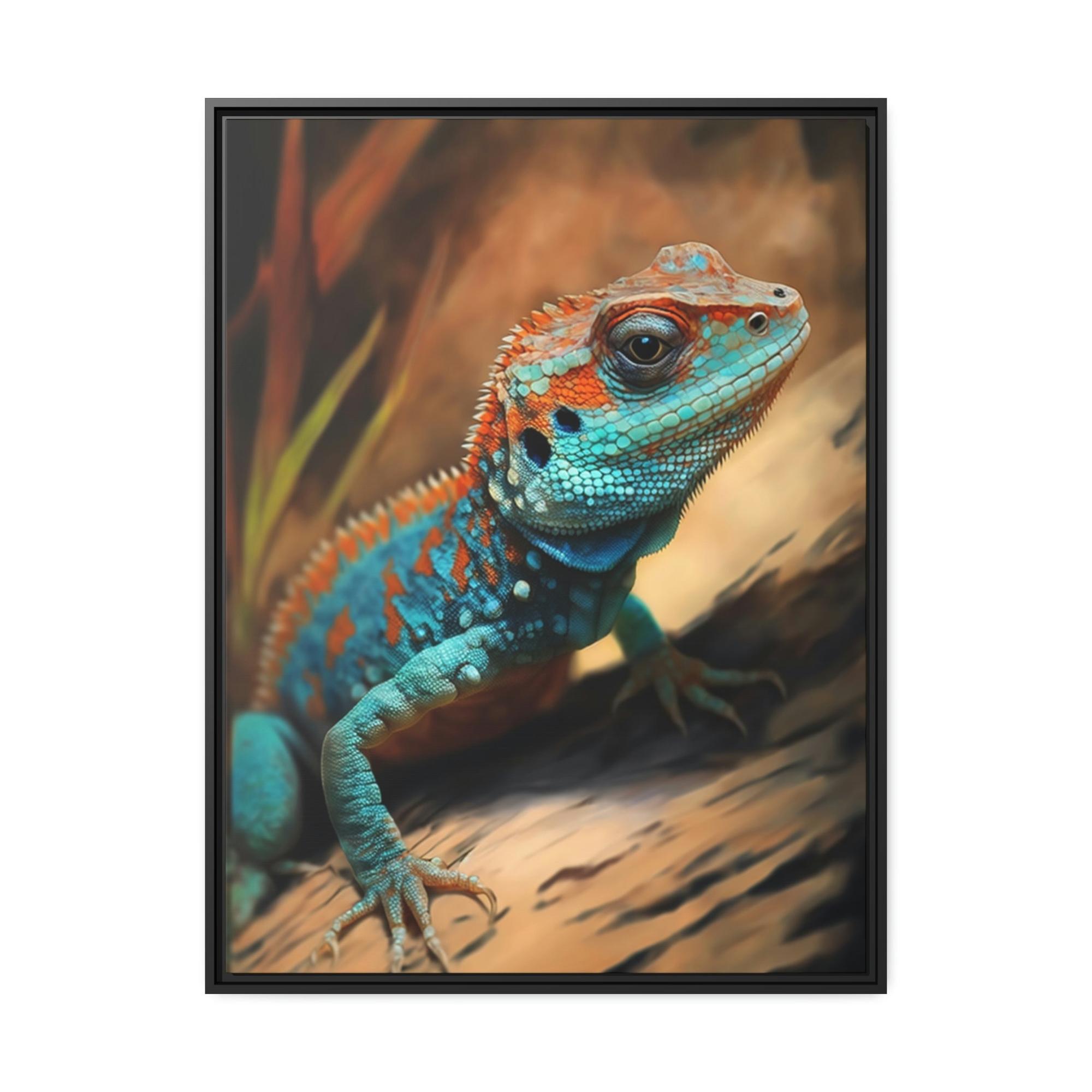 Lizards The Lizard King: Artistic Poster Featuring Regal Reptiles