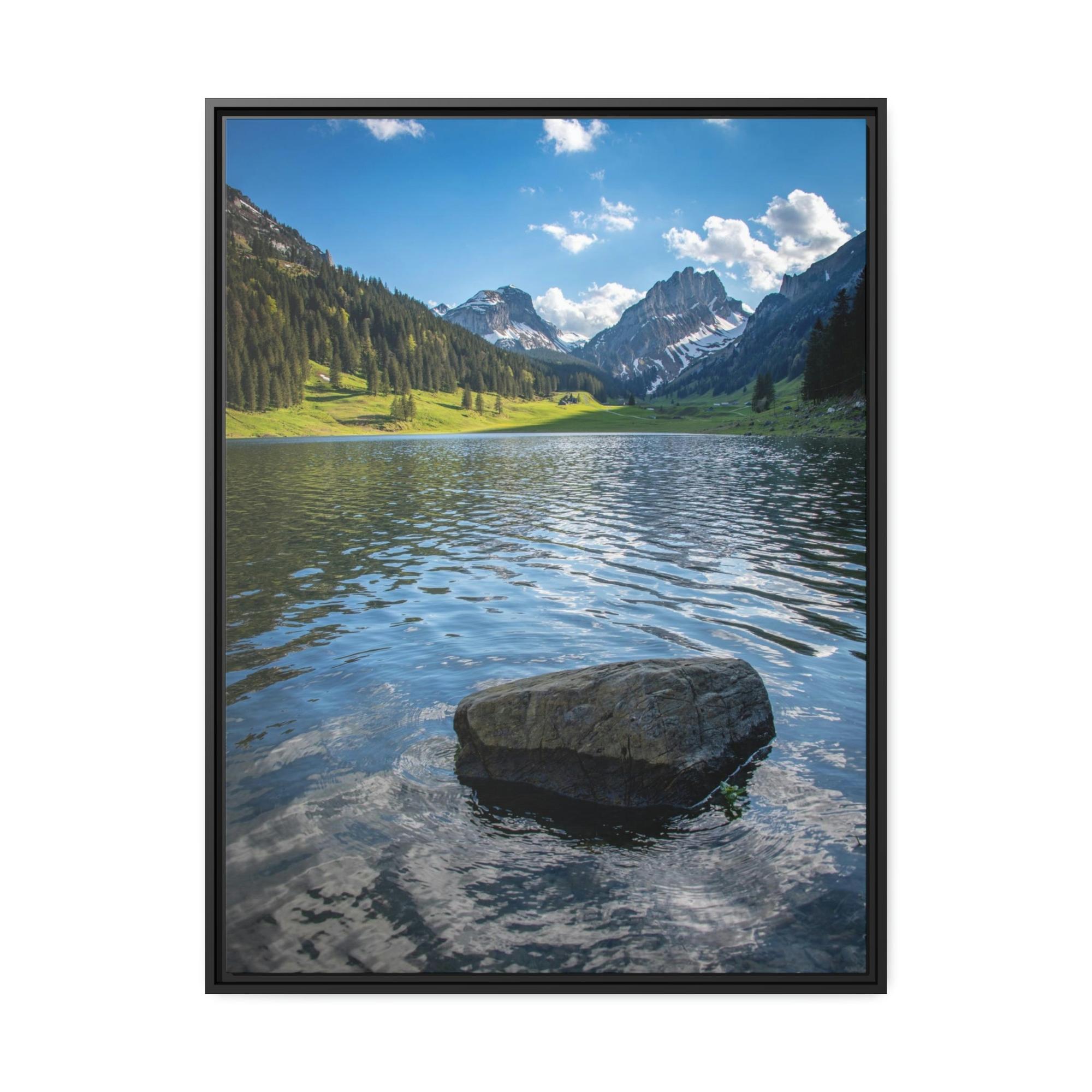 undefined Nature's Melody: Framed Canvas and Poster Print of Lakes and Rivers