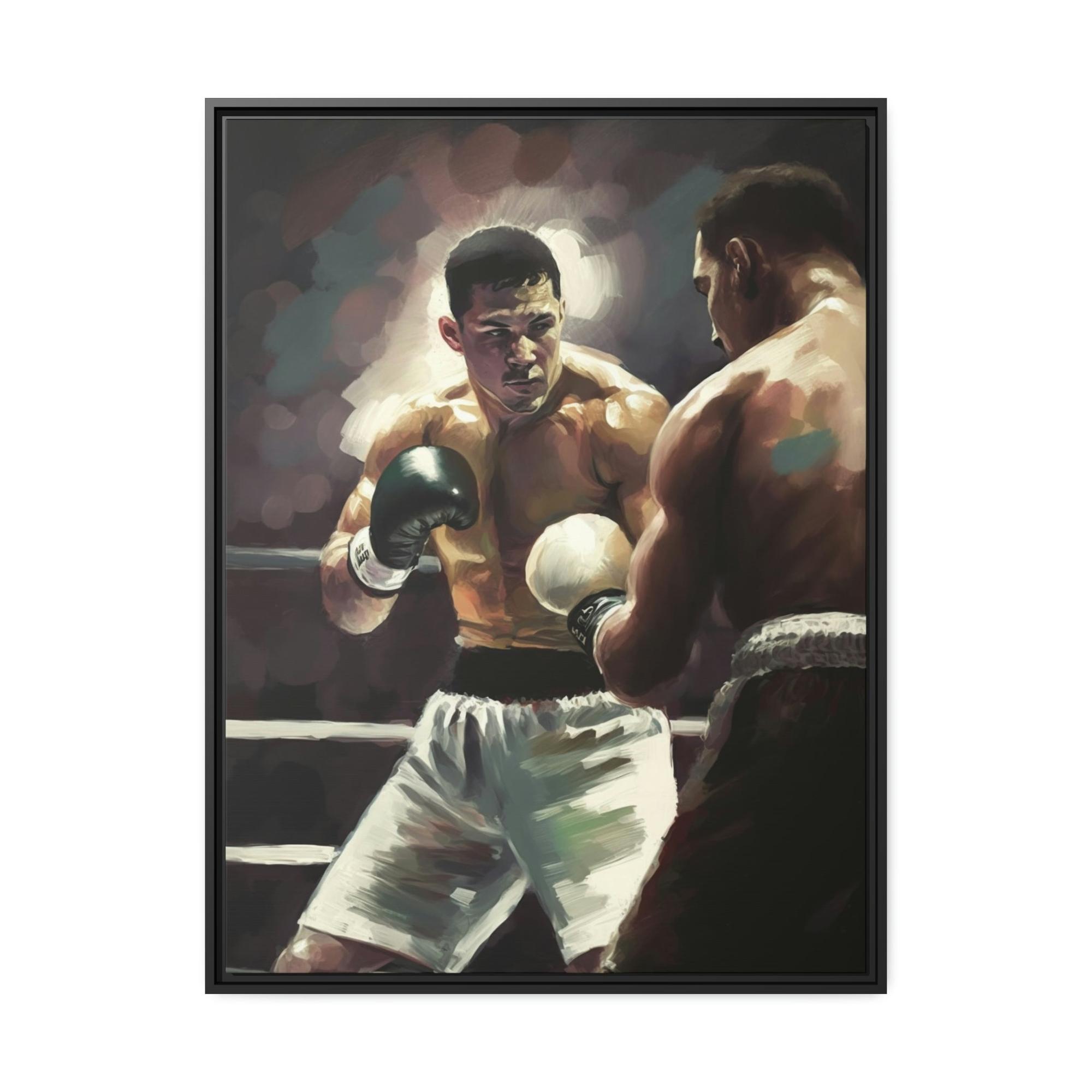 Boxing Boxing Knockout: Wall Art and Print on Canvas with Thrilling Boxing Art