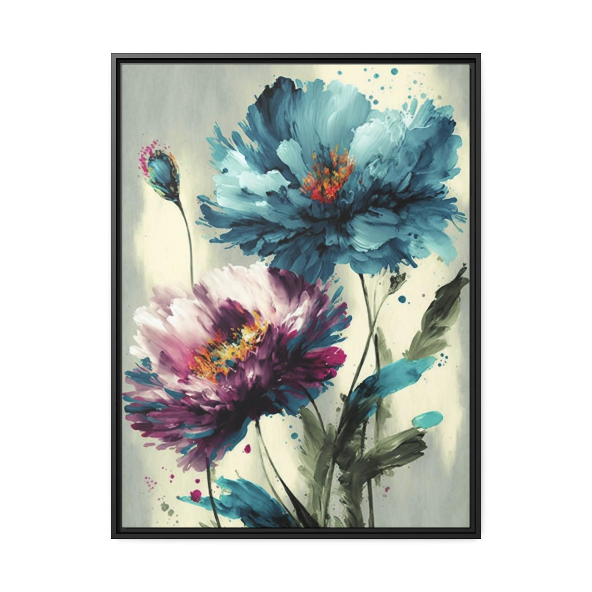 undefined Framed Canvas & Poster Print of Abstract Bouquets: A Symphony of Colors