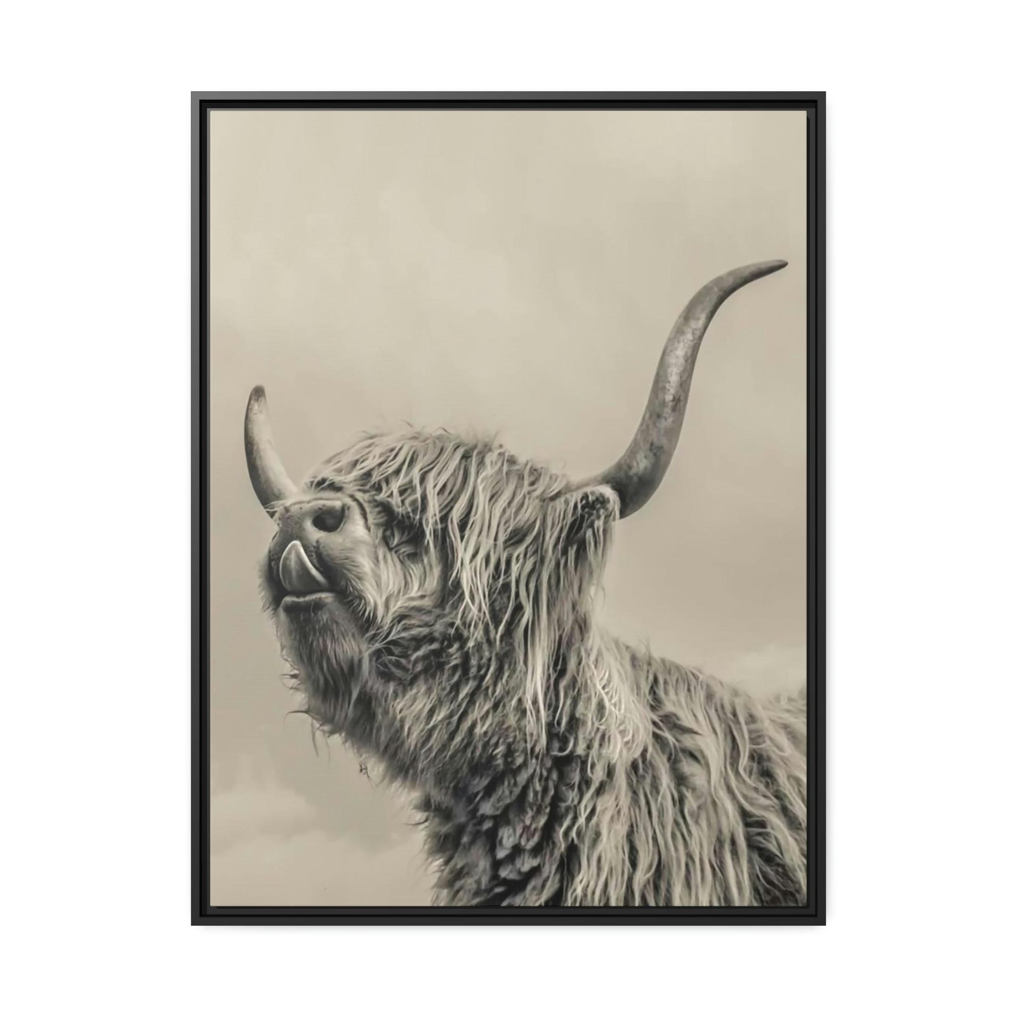 Highland Cow Highland Cow Canvas Wall Art | Wool Cattle | Art Canvas — Pixoram