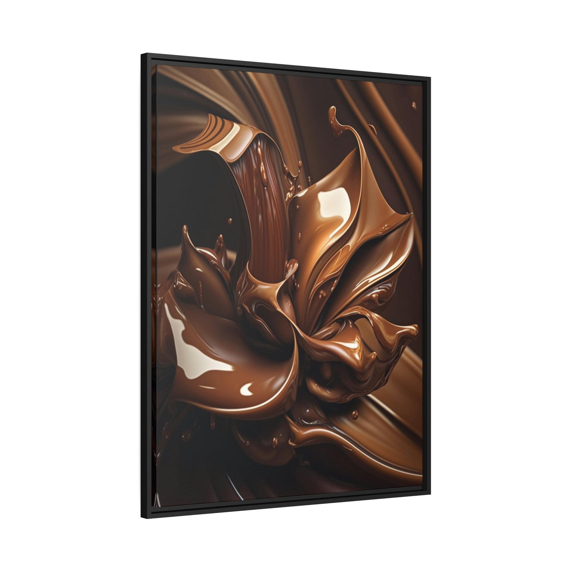 Brown Bold and Beautiful: A Brown and Black Abstract Art Print on Canvas