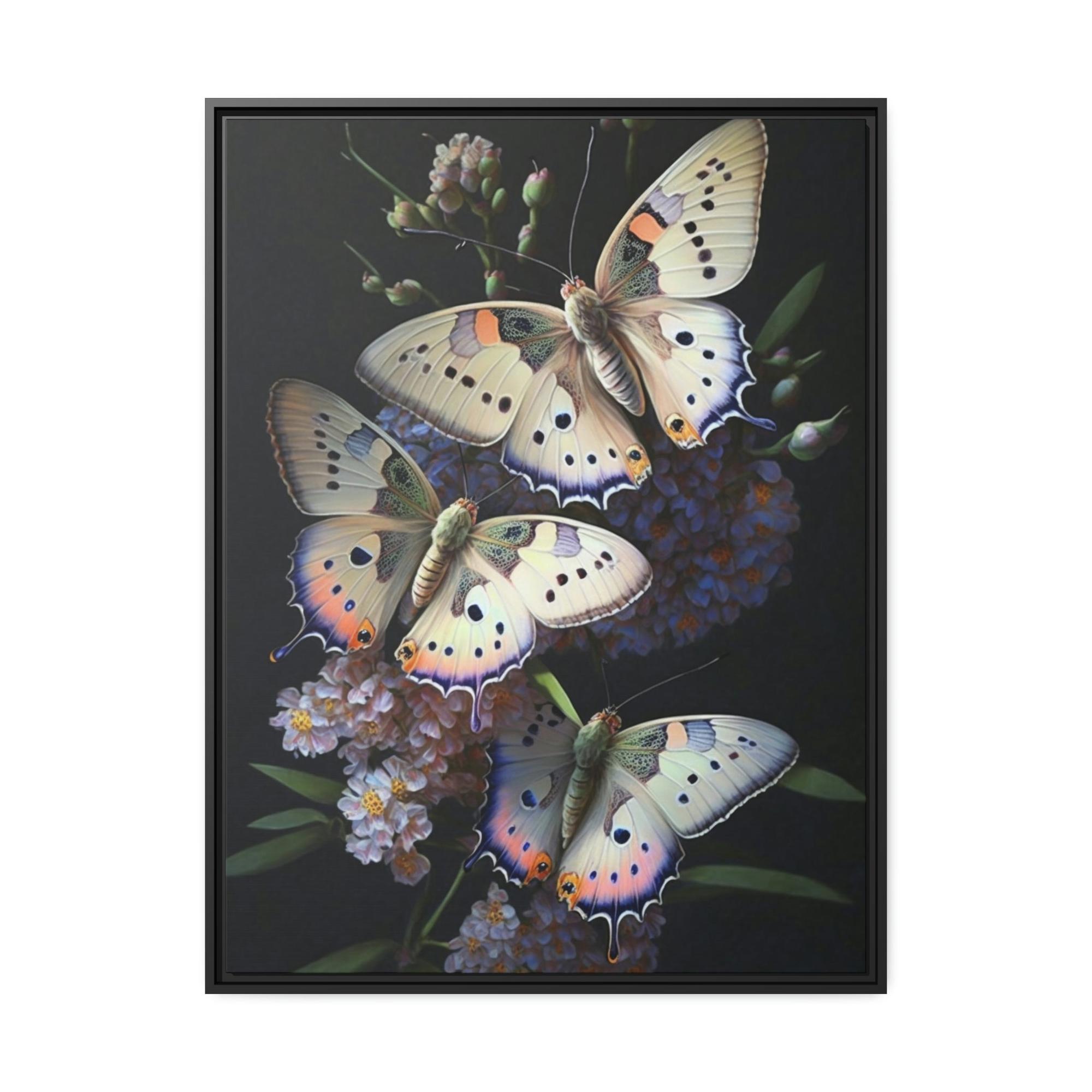 Butterflys Butterflies on a Summer Day: Canvas Wall Art Print of Insects in Warm Sunlight