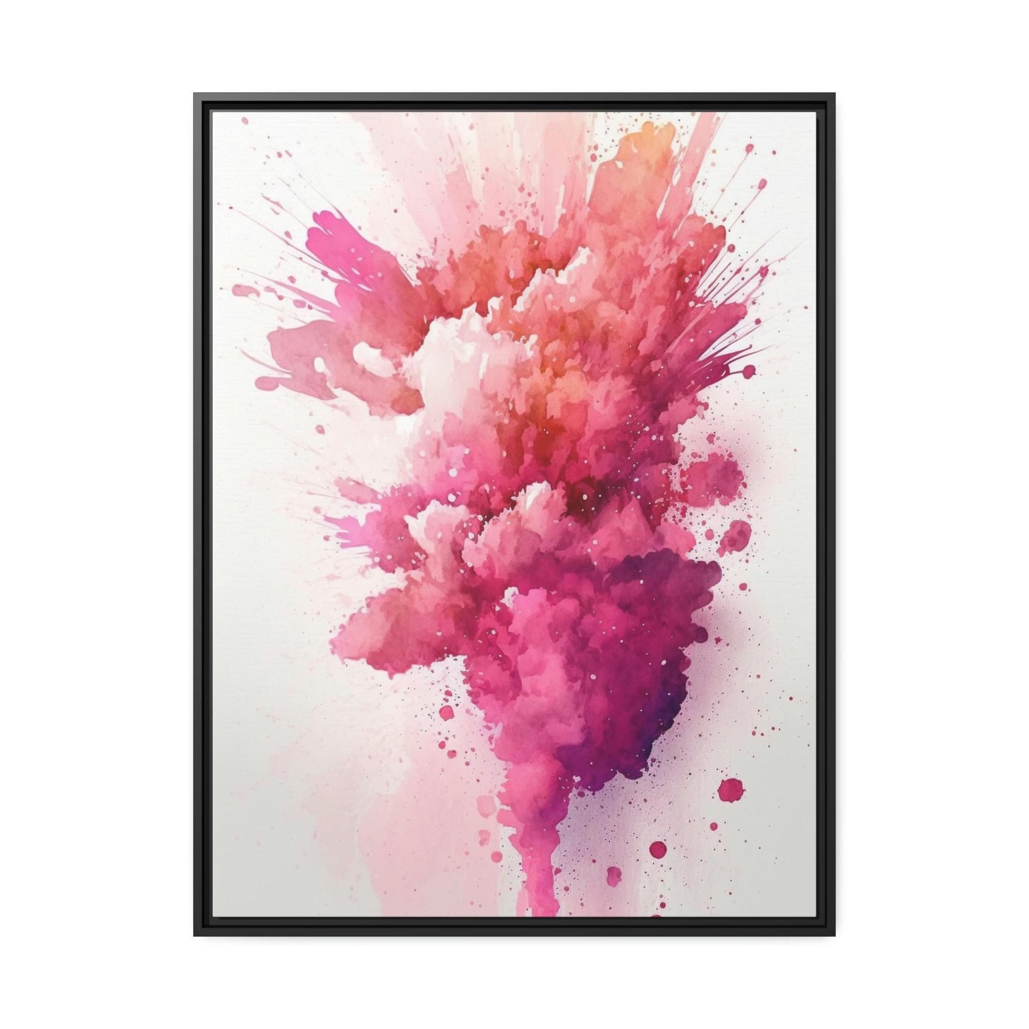 Pink Glowing Pink: Natural Canvas Wall Art of Abstract Artworks in Luminous Pink Shades