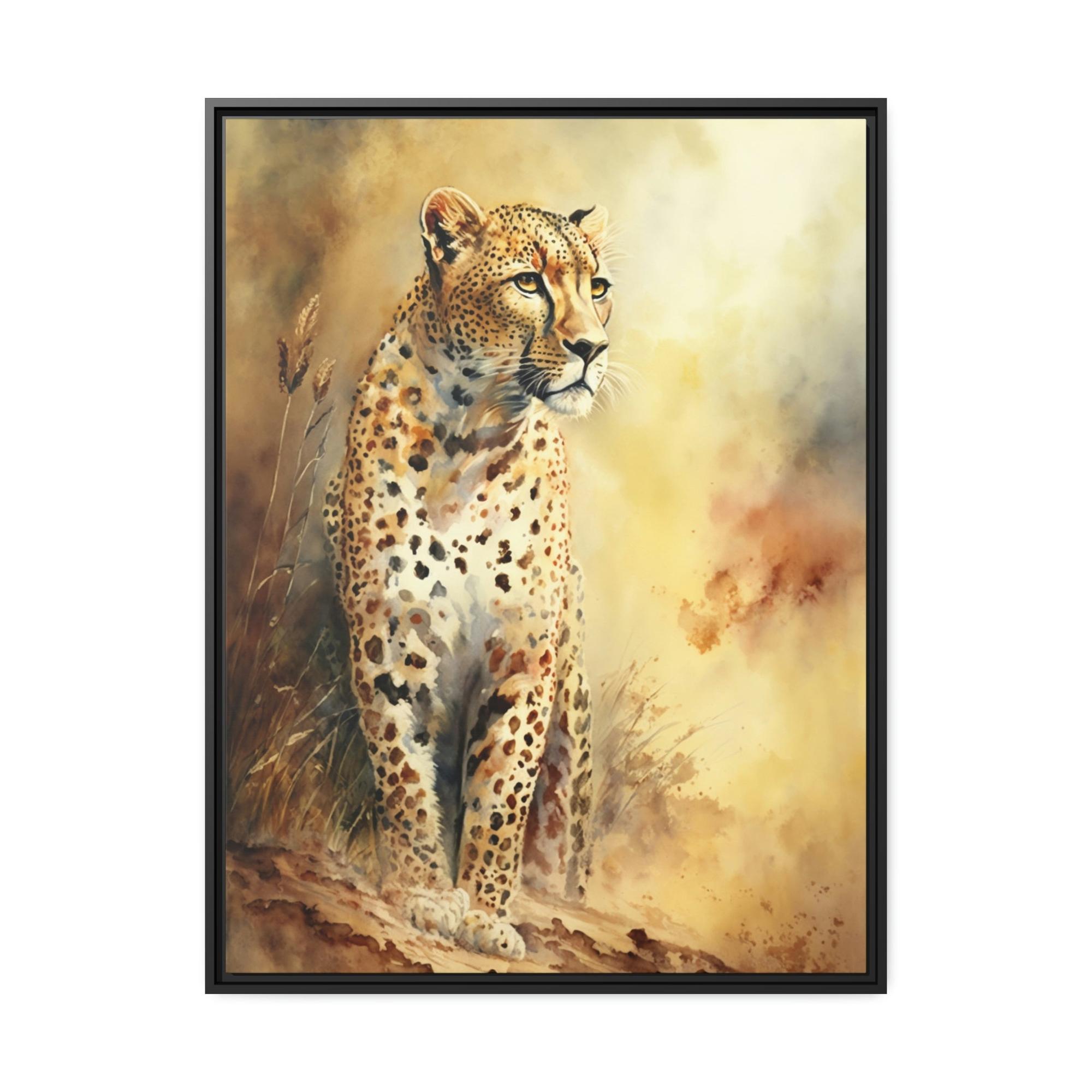 Cheetahs Untamed Beauty: Cheetah in Natural Canvas Wall Art