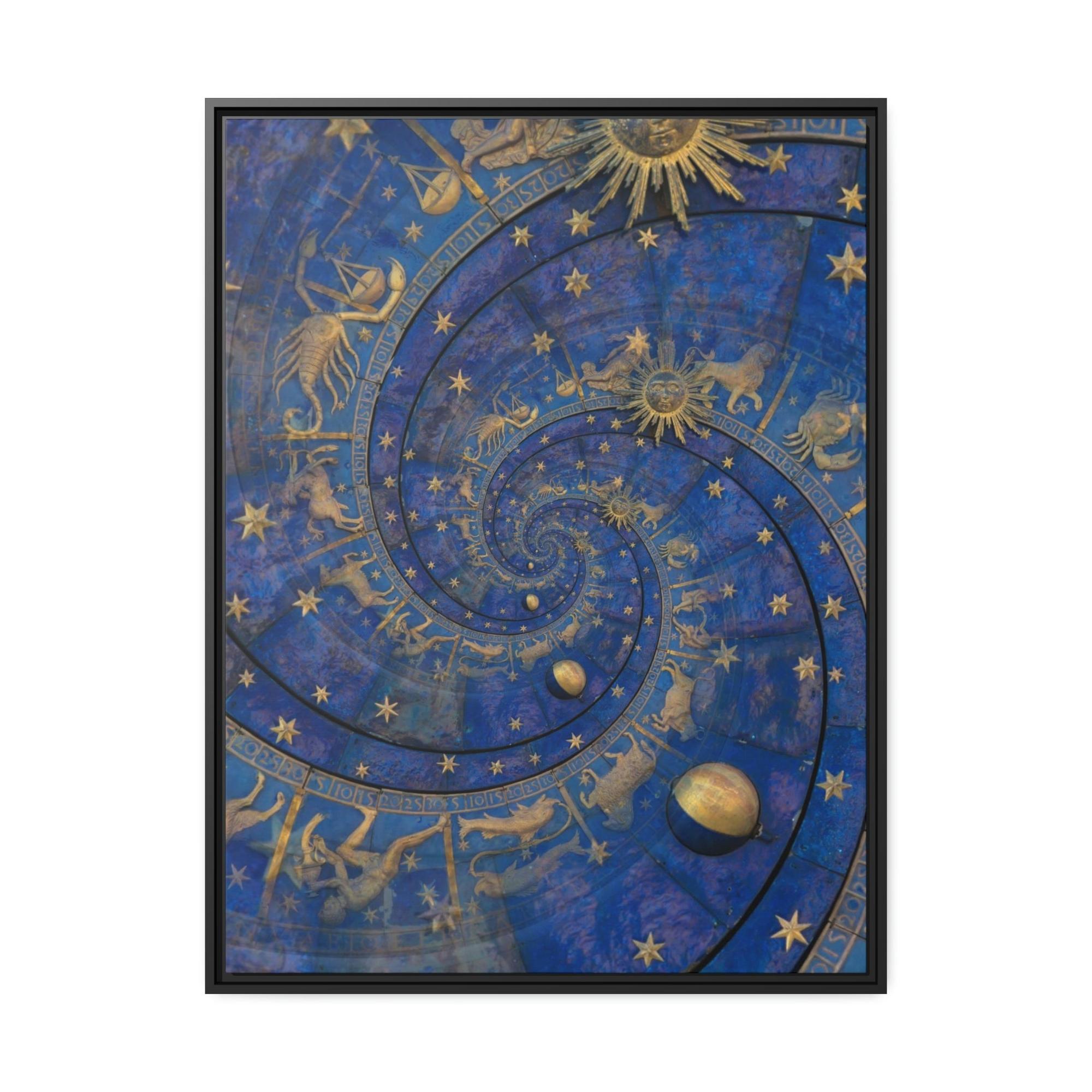 undefined Zodiac Symbols in the Sky: Abstract Framed Poster Art for Home
