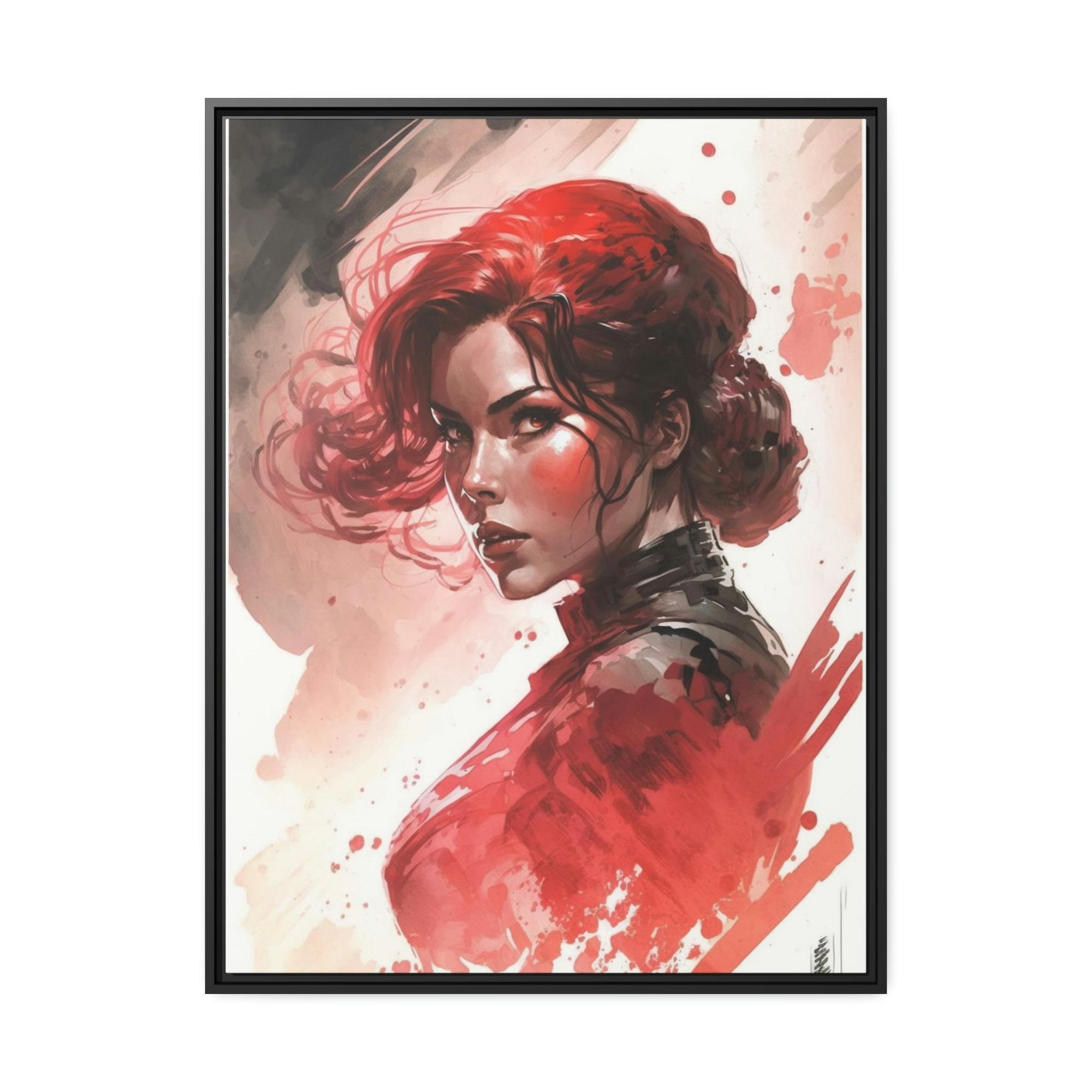 undefined The Black Widow: Framed Canvas and Print with Marvel Superhero Art