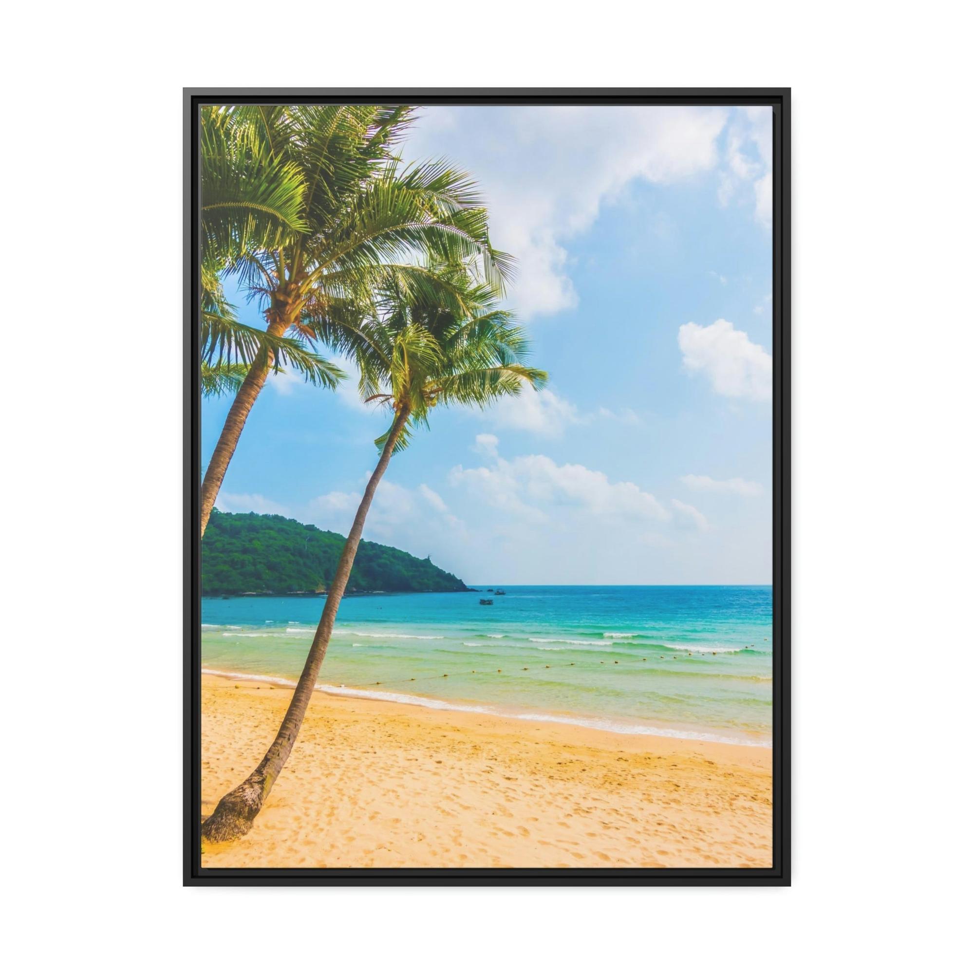 Island Beach Island Breeze: High-Quality Print of a Colorful Beach on a Tropical Island
