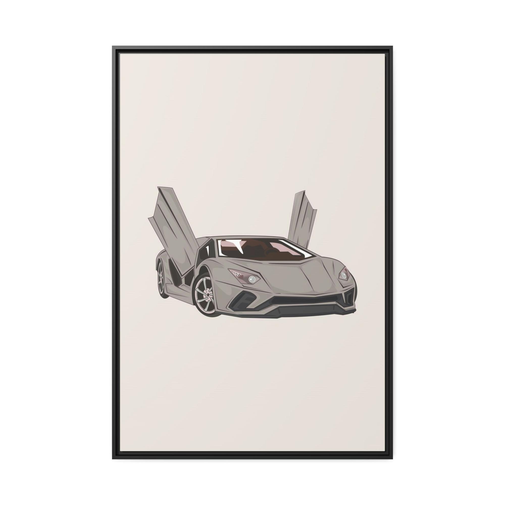 Lamborghini Roaring Beauty: Lamborghini Wall Art on Framed Canvas & Poster