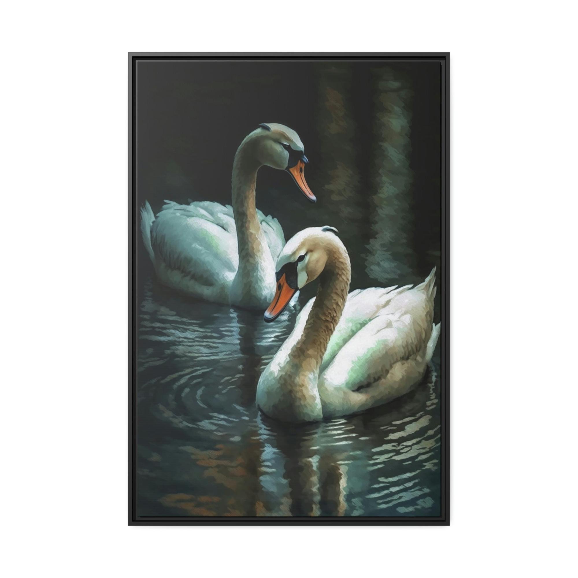 undefined Swan Lake: A Dreamy Painting on Canvas