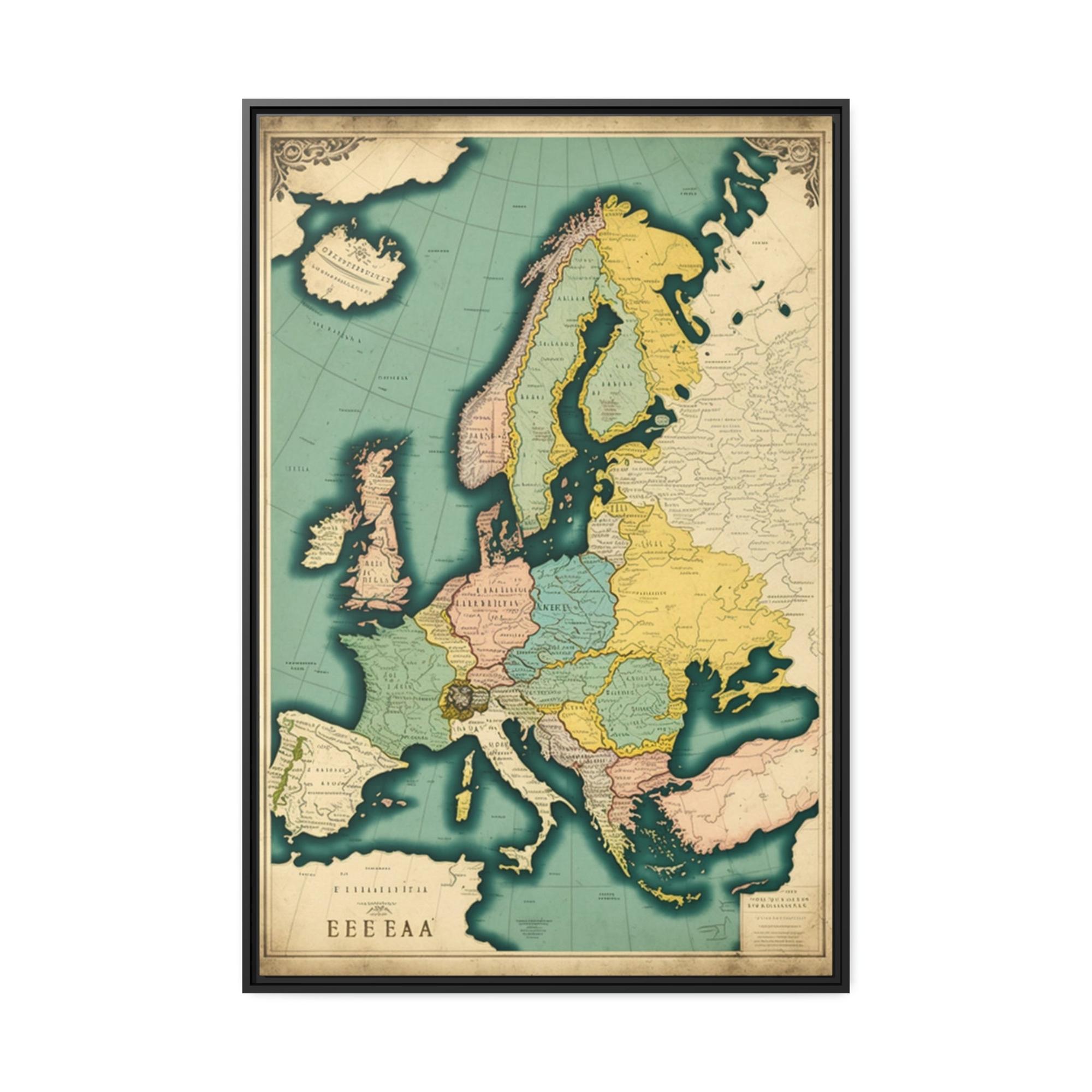 Vintage Maps Vintage Visions: A Painting of Vintage Maps as a Window to the Past