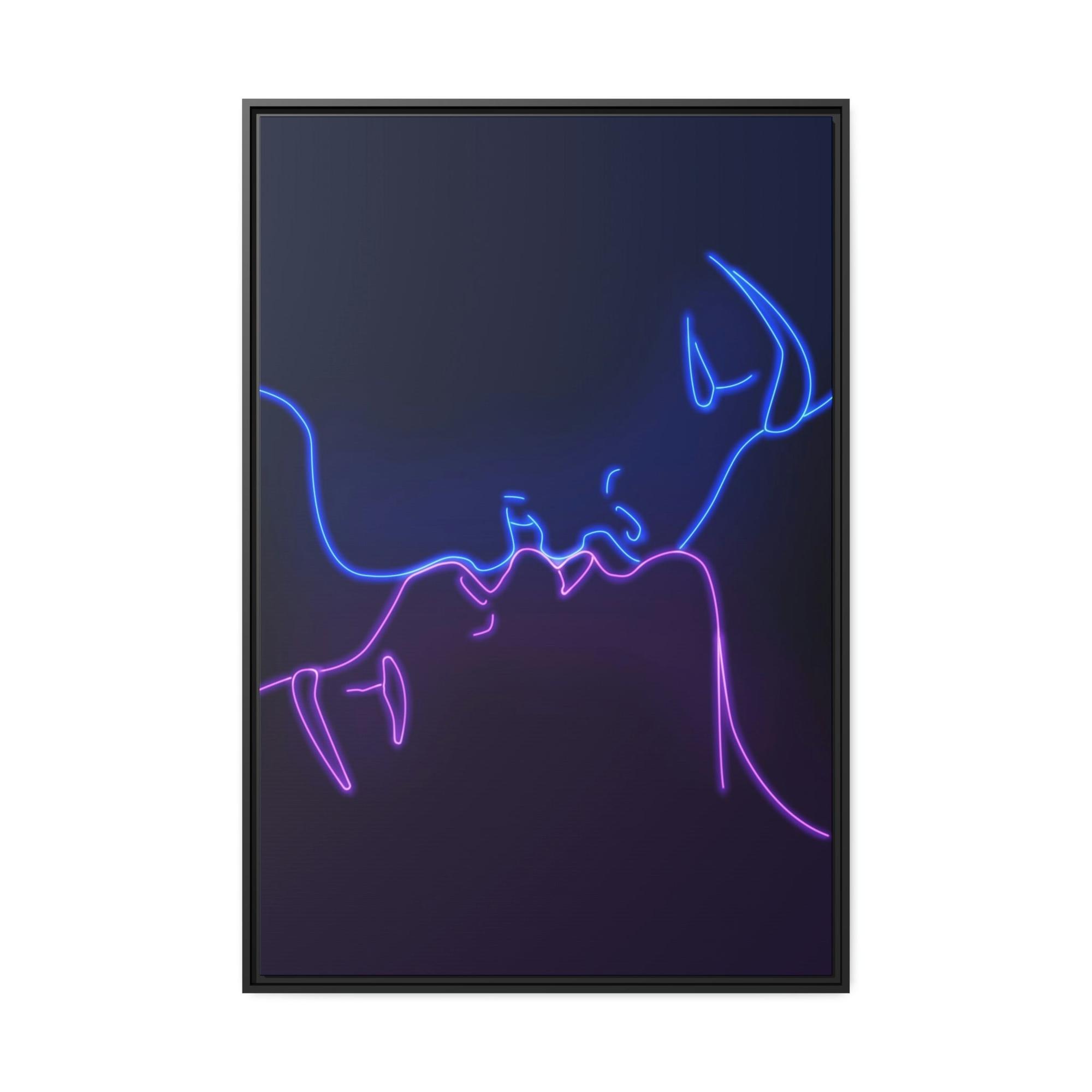 undefined Neon Splendor Unleashed: Radiant Wall Art on Natural Canvas and Framed Poster Prints