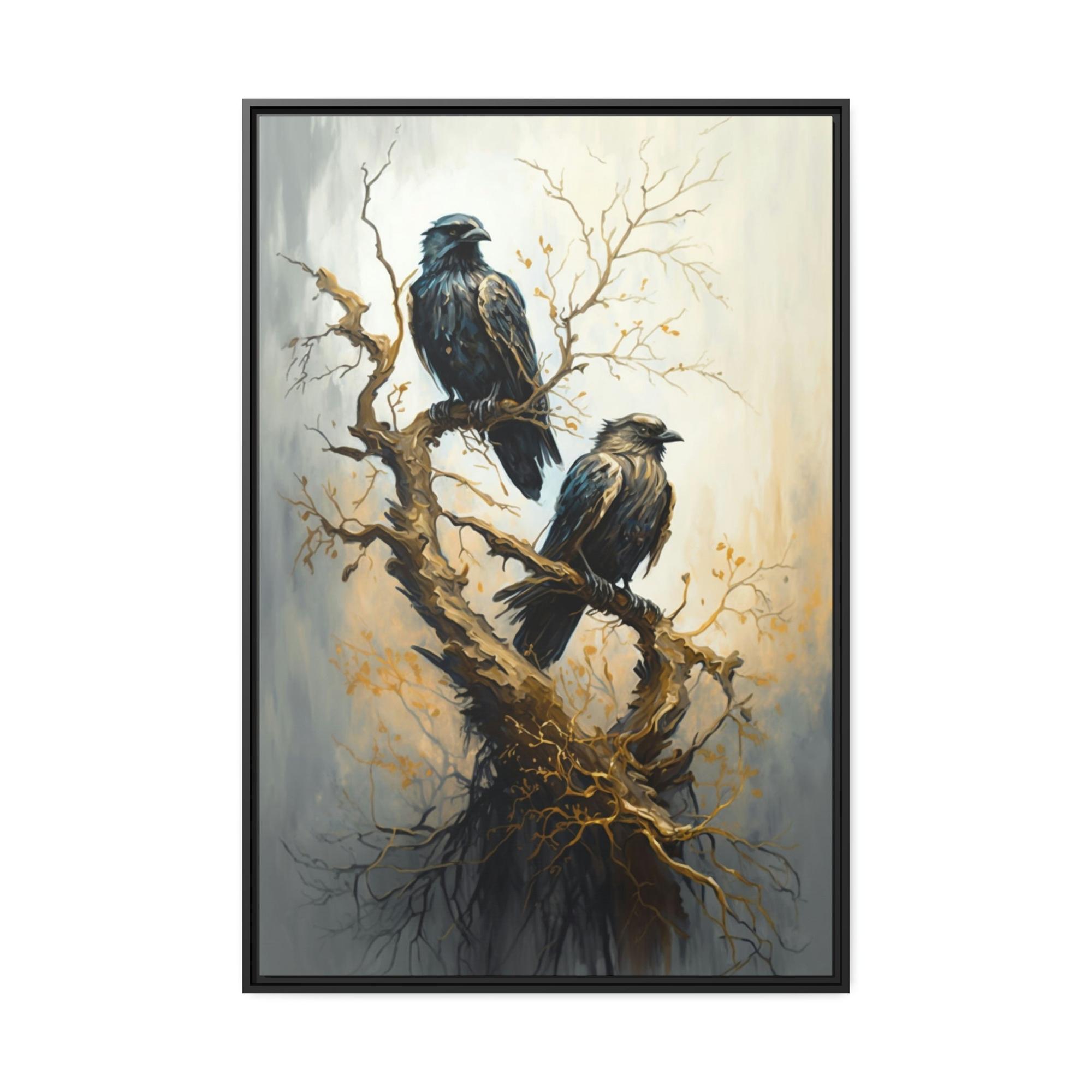 Ravens A Gathering of Ravens: A Mystical Forest Scene