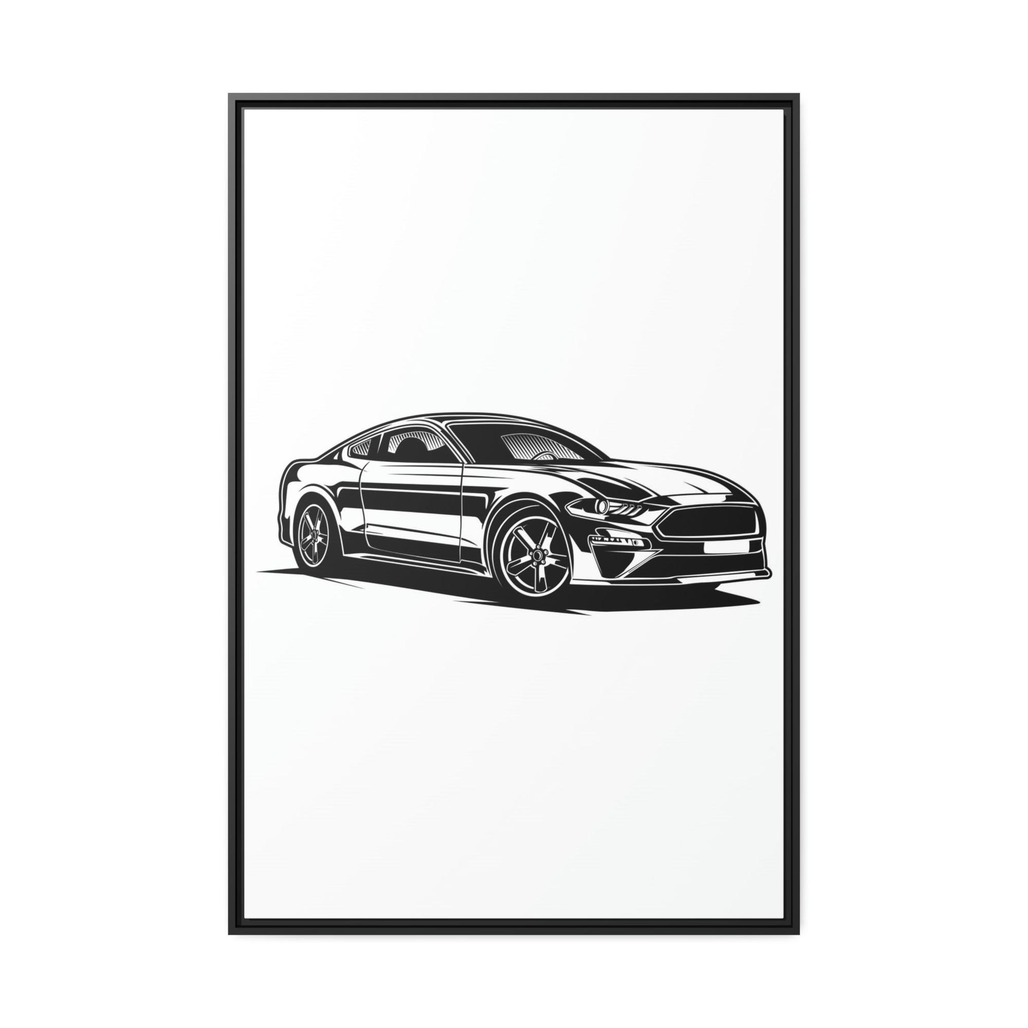 undefined Speed Demon: Canvas & Poster of a Mustang Sports Car for Automotive Aficionados