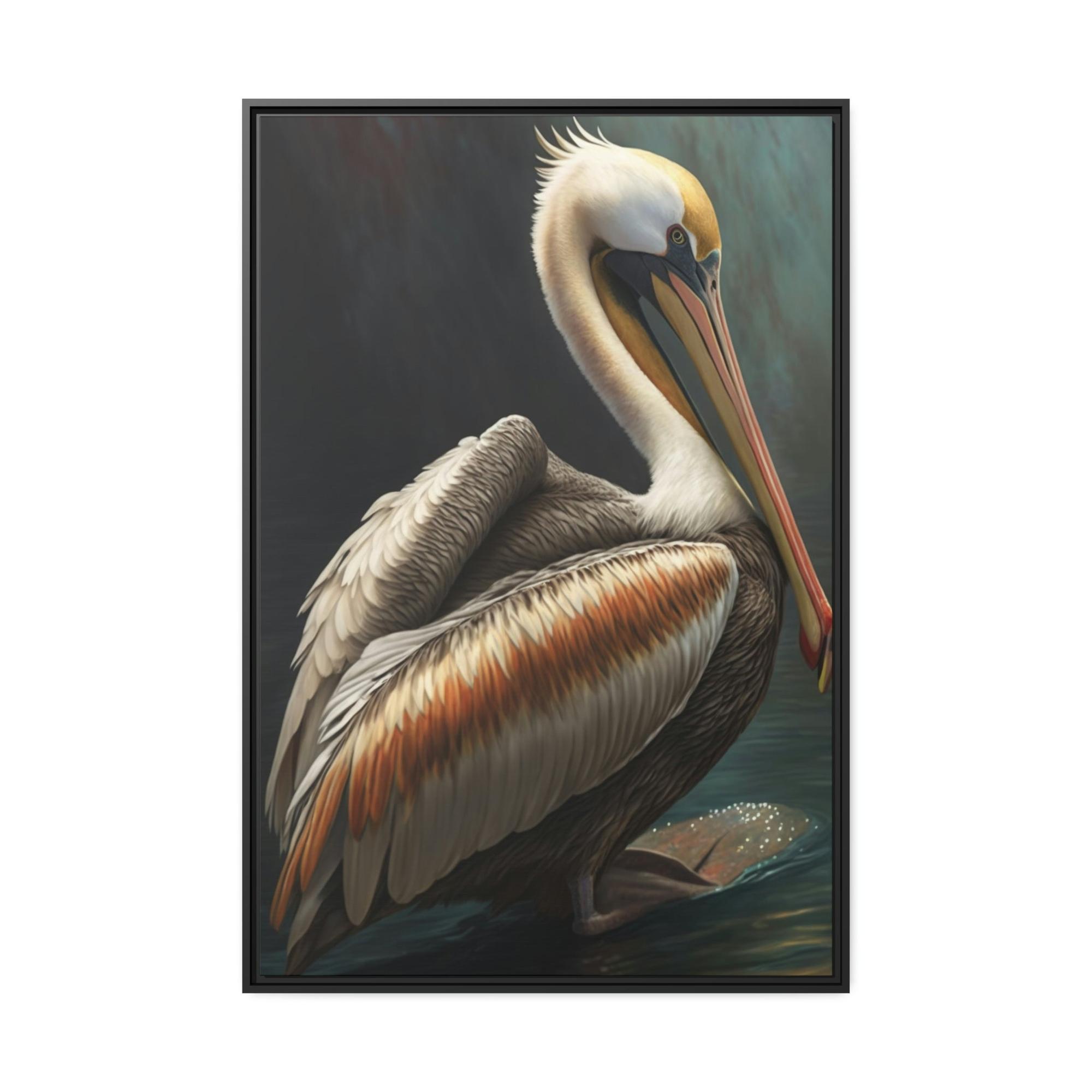 Pelicans Pelican Portrait: An Artistic Canvas Showcase