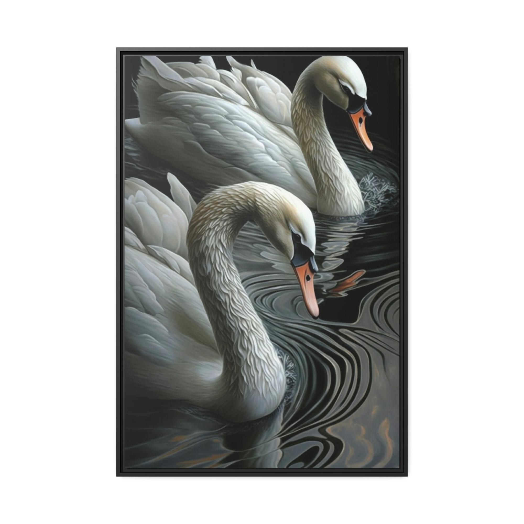 undefined The Beauty of Swans: A Soft and Elegant Painting on Canvas
