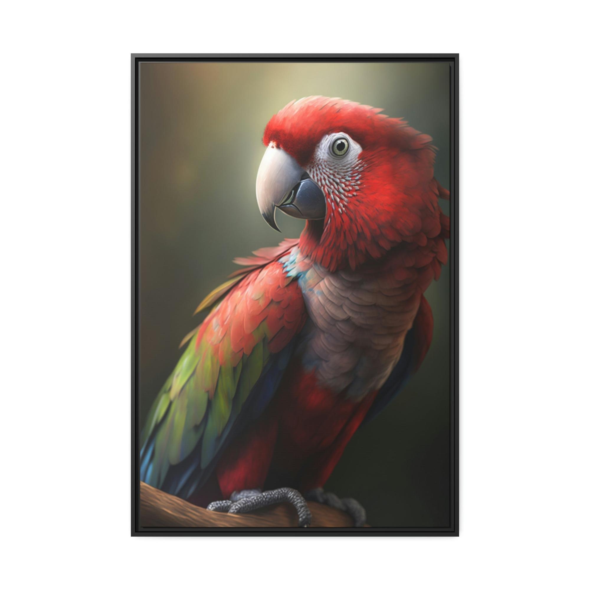 Parrots Feathered Frenzy: A Canvas of Parrot Energy and Enthusiasm