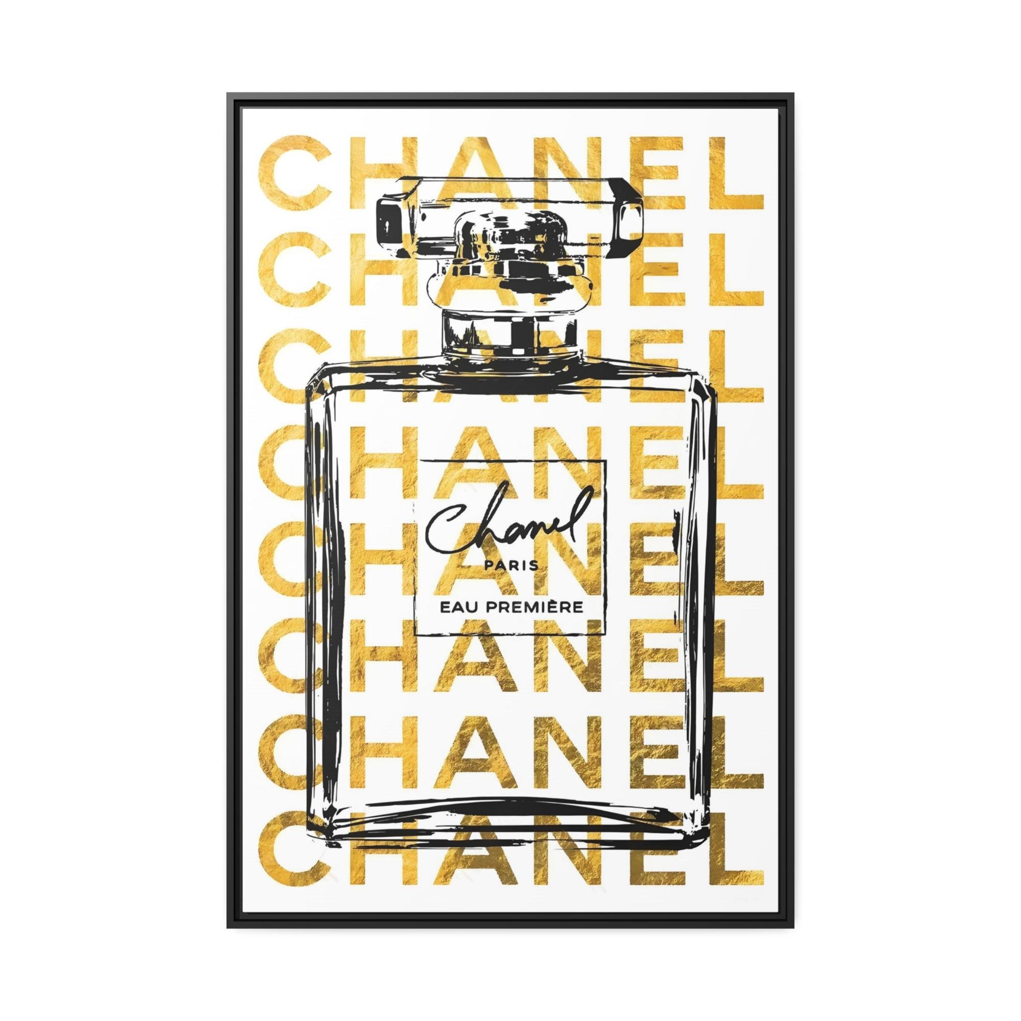 Chanel Chanel's Timeless Legacy: Artistic Wall Art on Natural Canvas